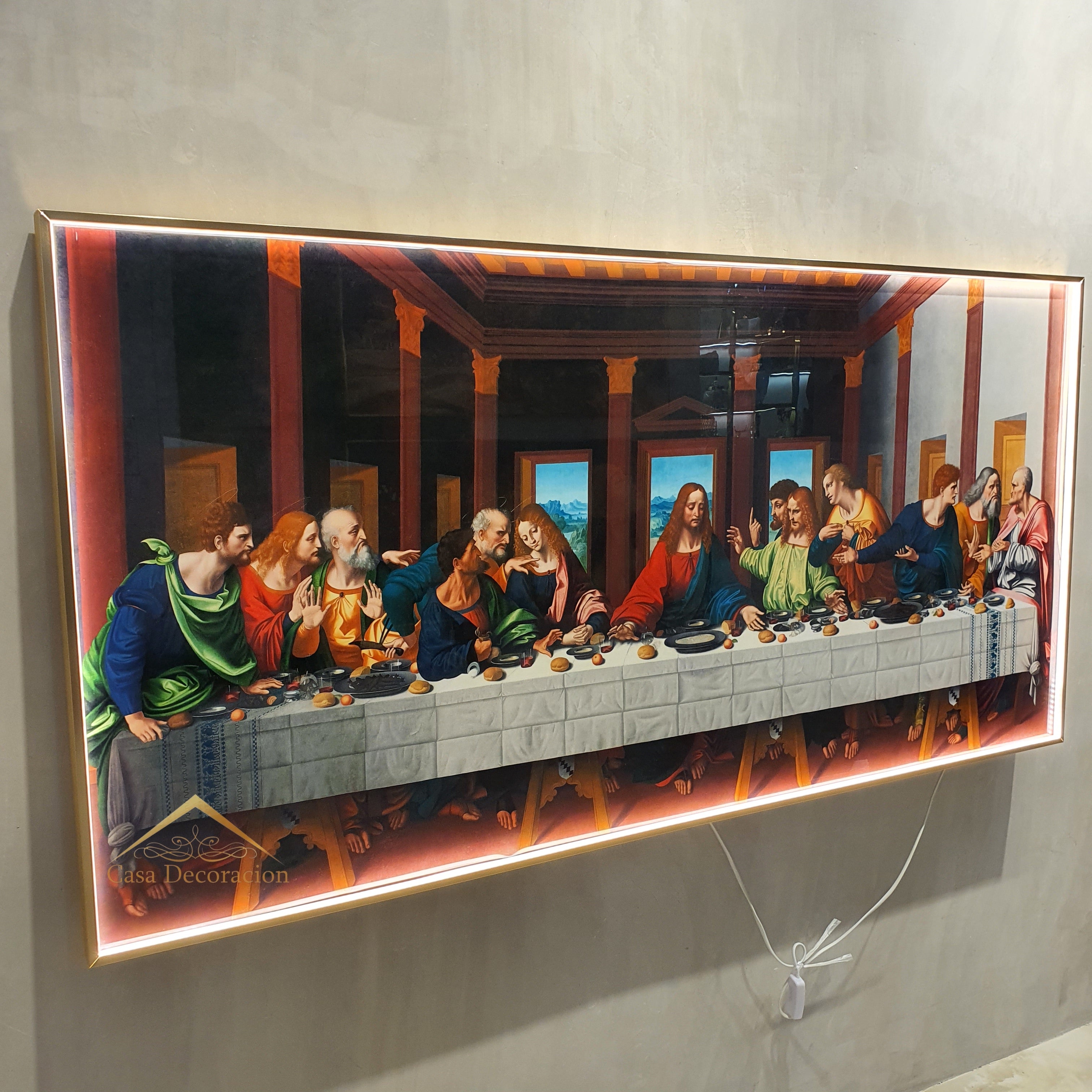 Last Supper Crystal Porcelain Frame w/ LED Lght