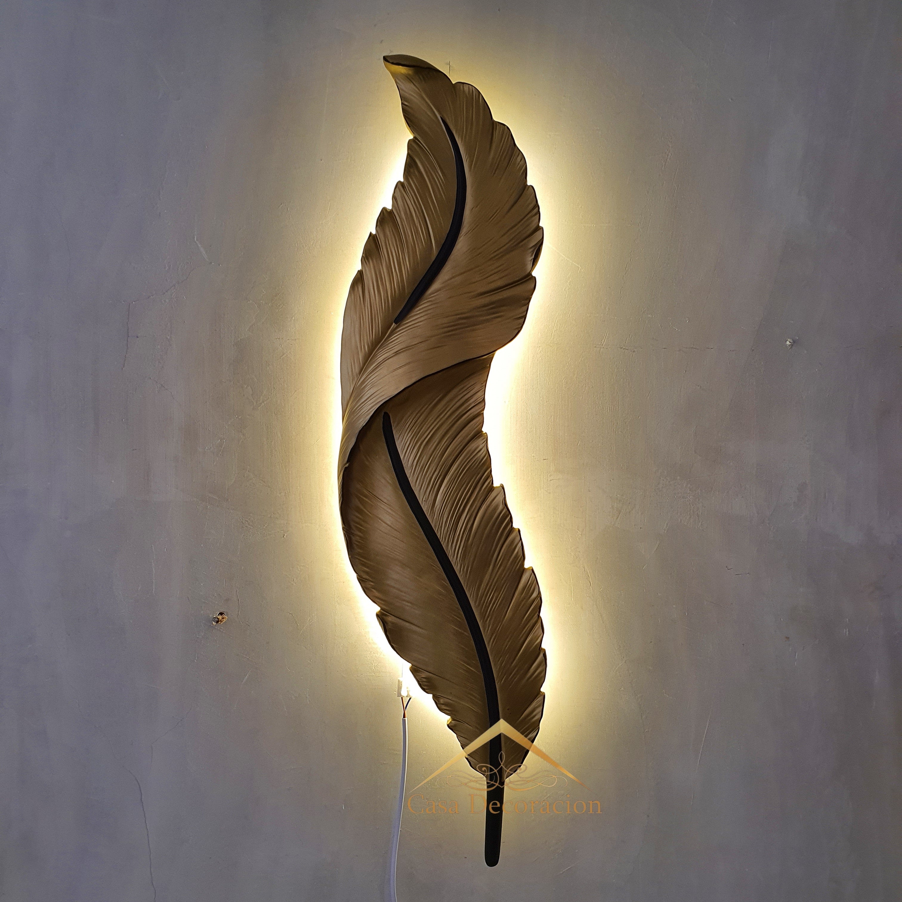 GoldFeather With LED Light Resin