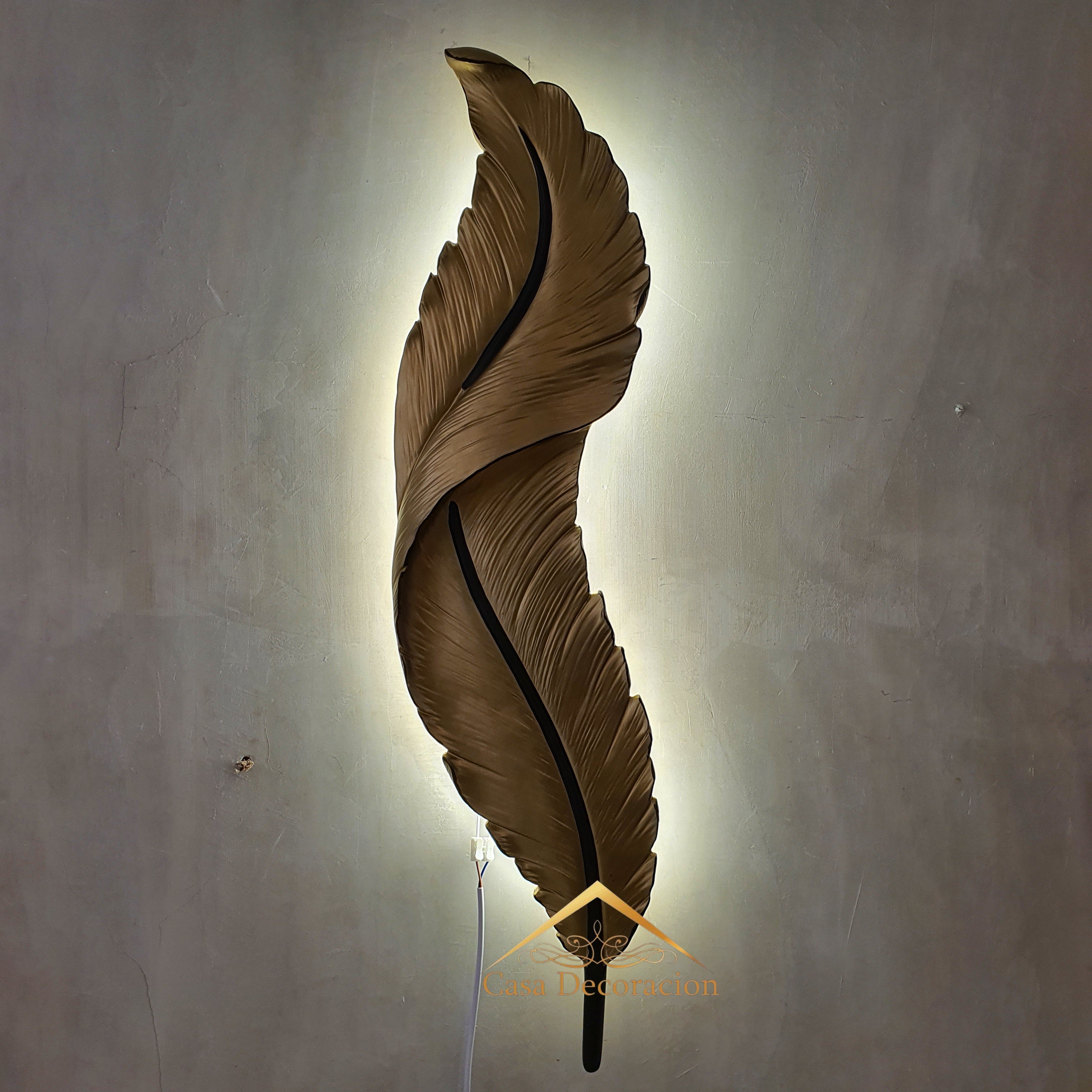 GoldFeather With LED Light Resin