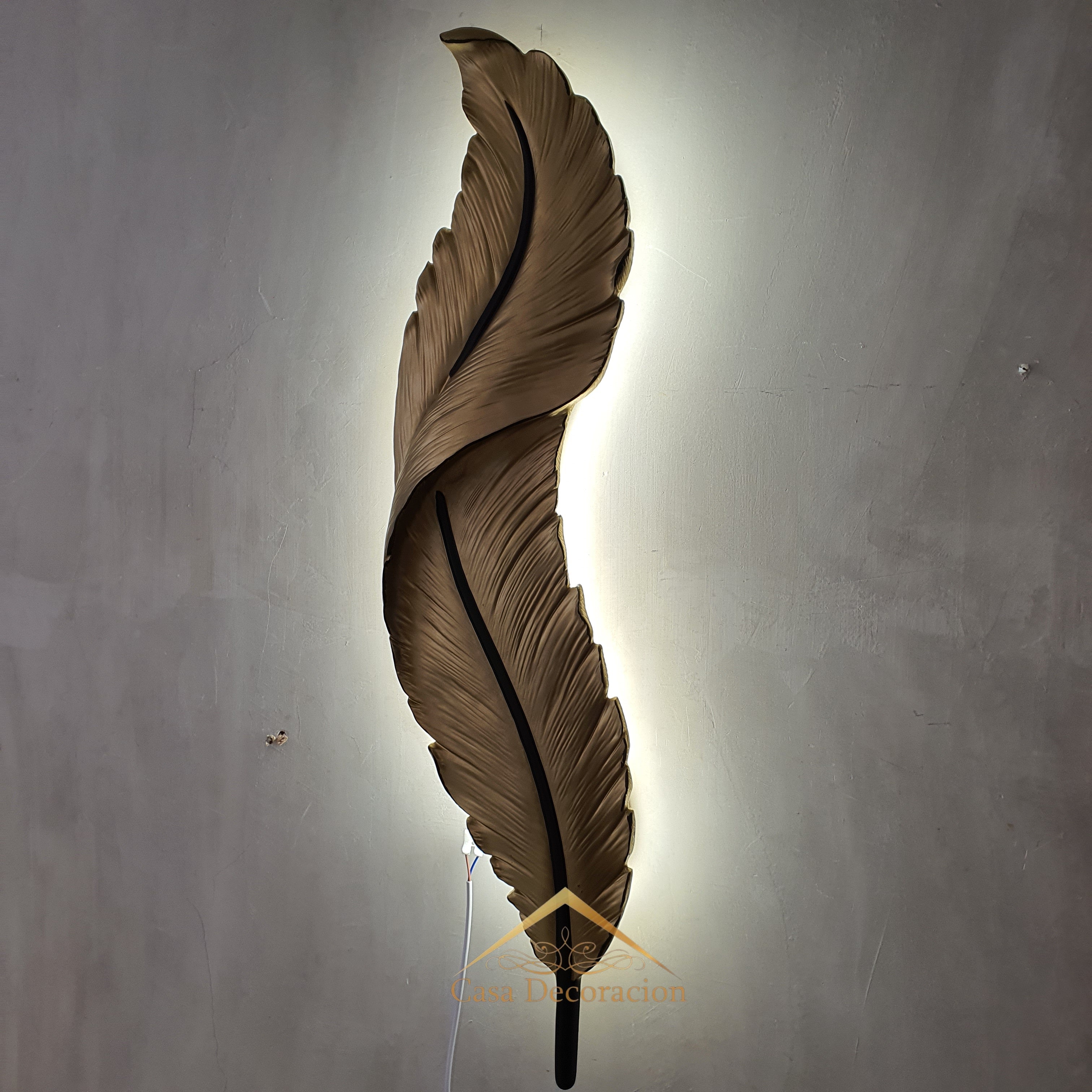 GoldFeather With LED Light Resin