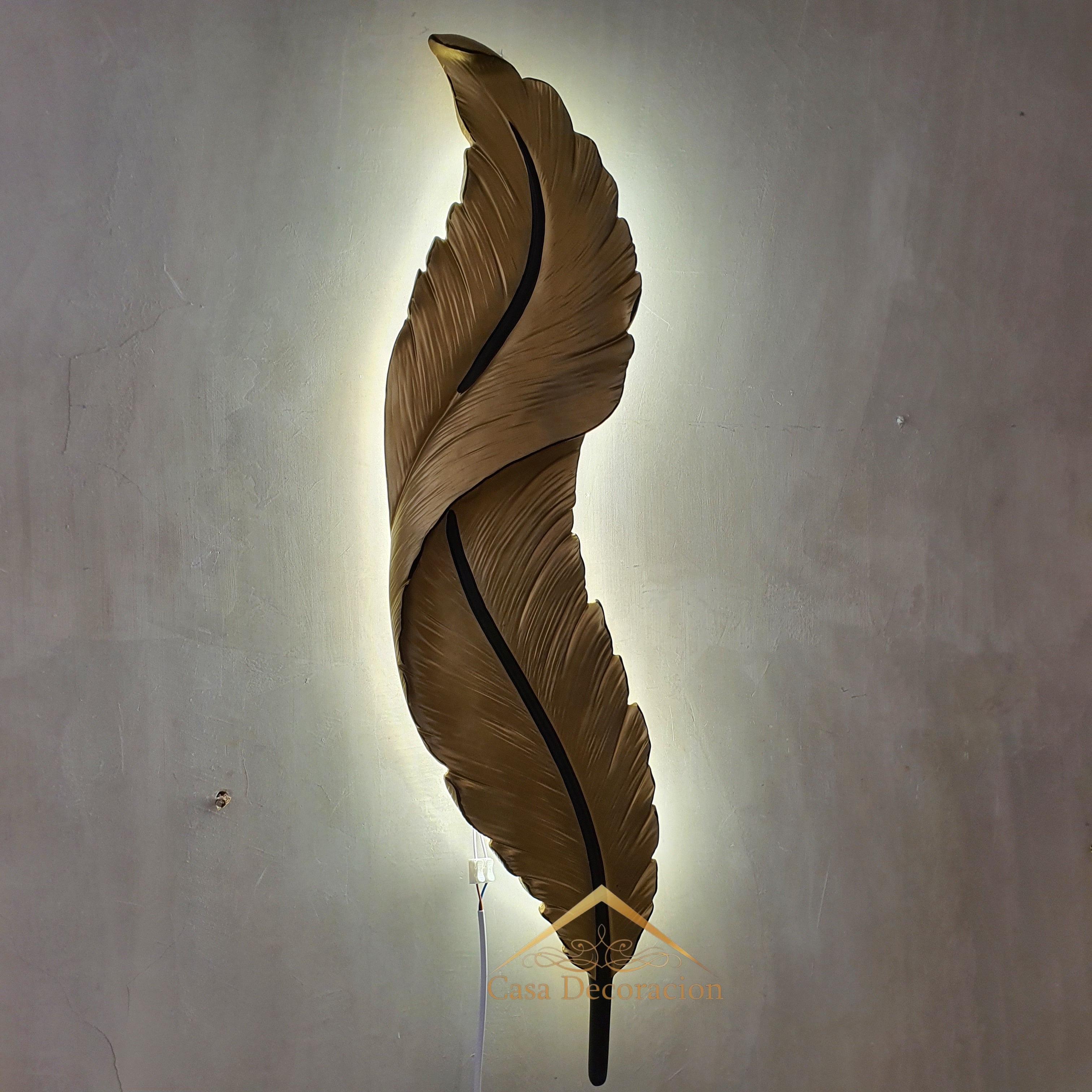 GoldFeather With LED Light Resin
