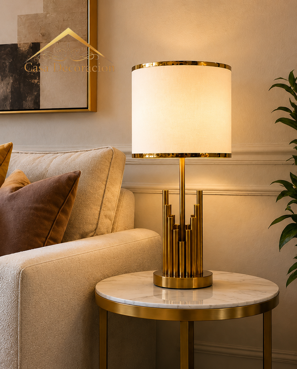 Gold Fluted Lampshade