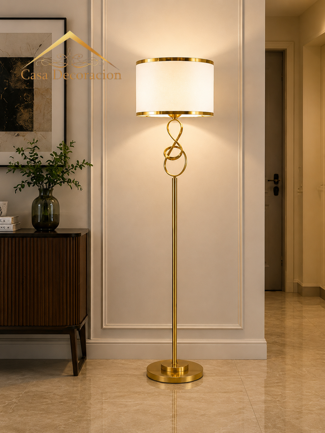 Infinity Loop Gold Floor Lamp