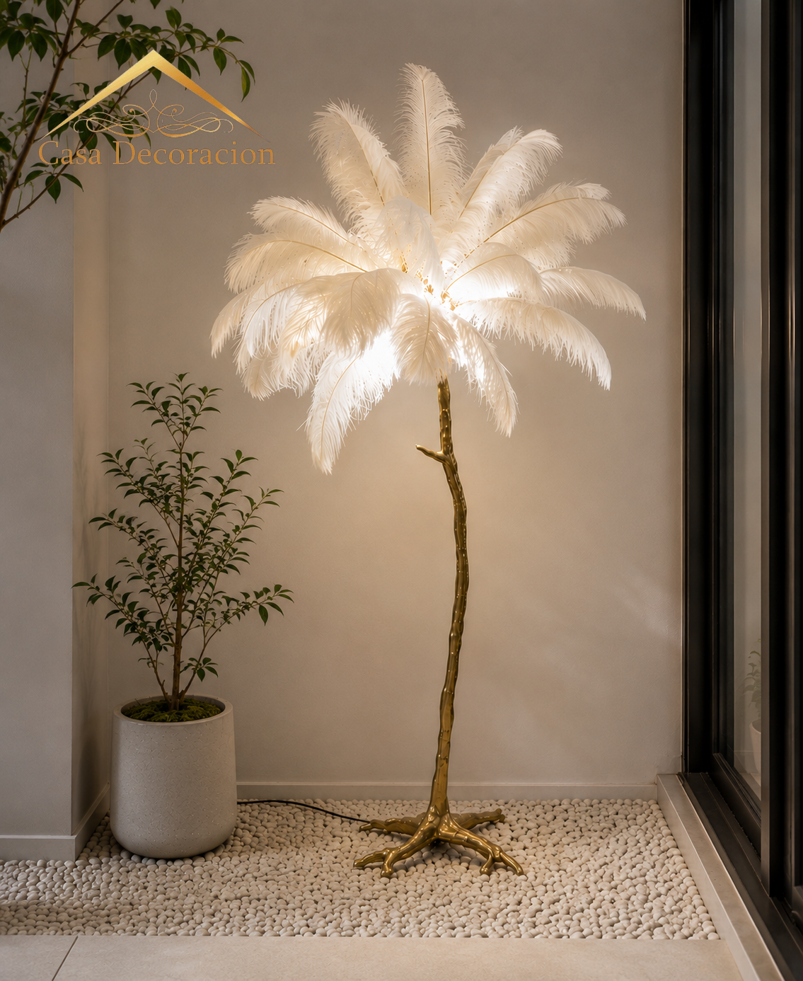 Ostrich Feather Floor Lamp