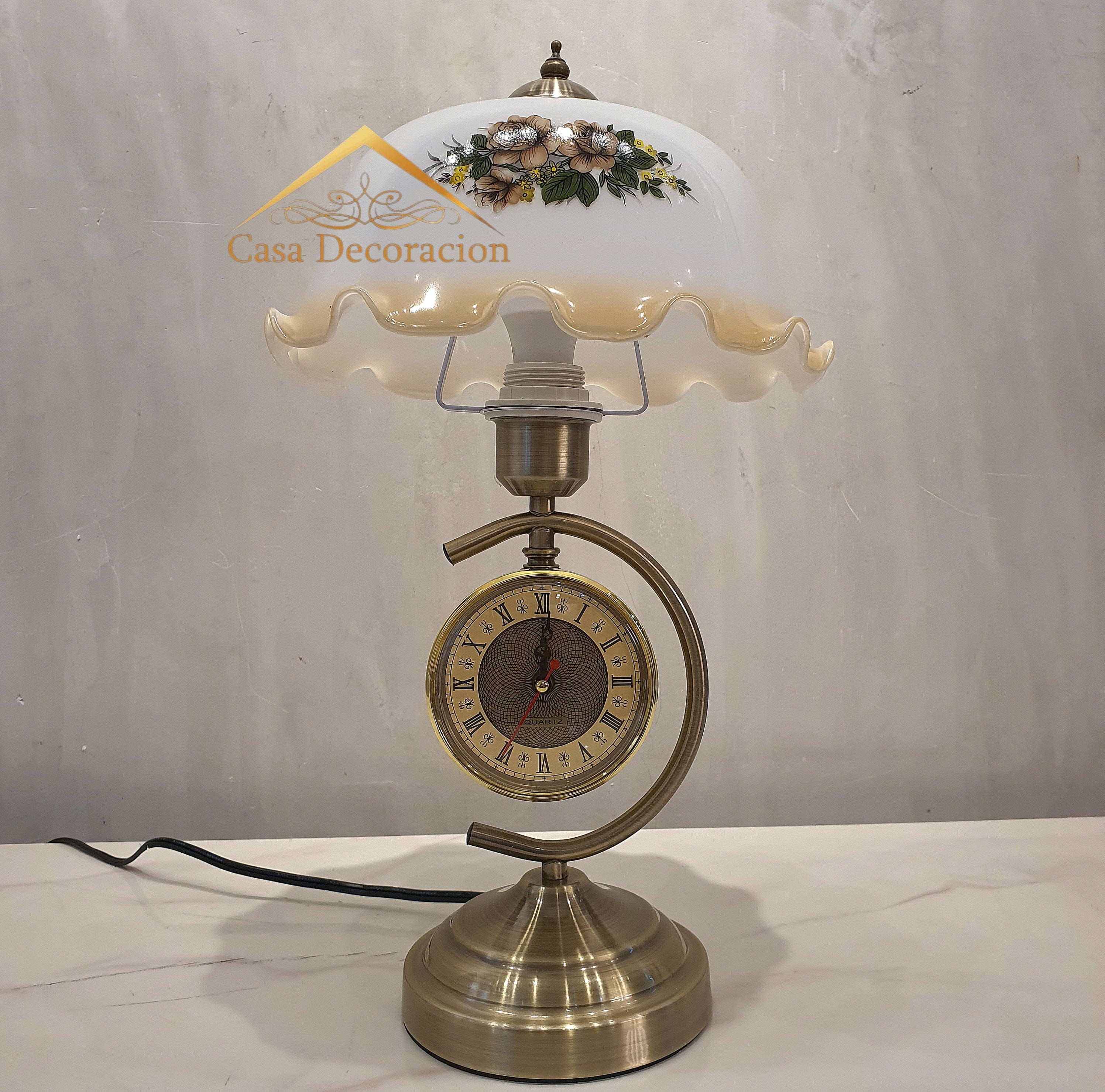 Vintage Globe w/clock Night Lamp