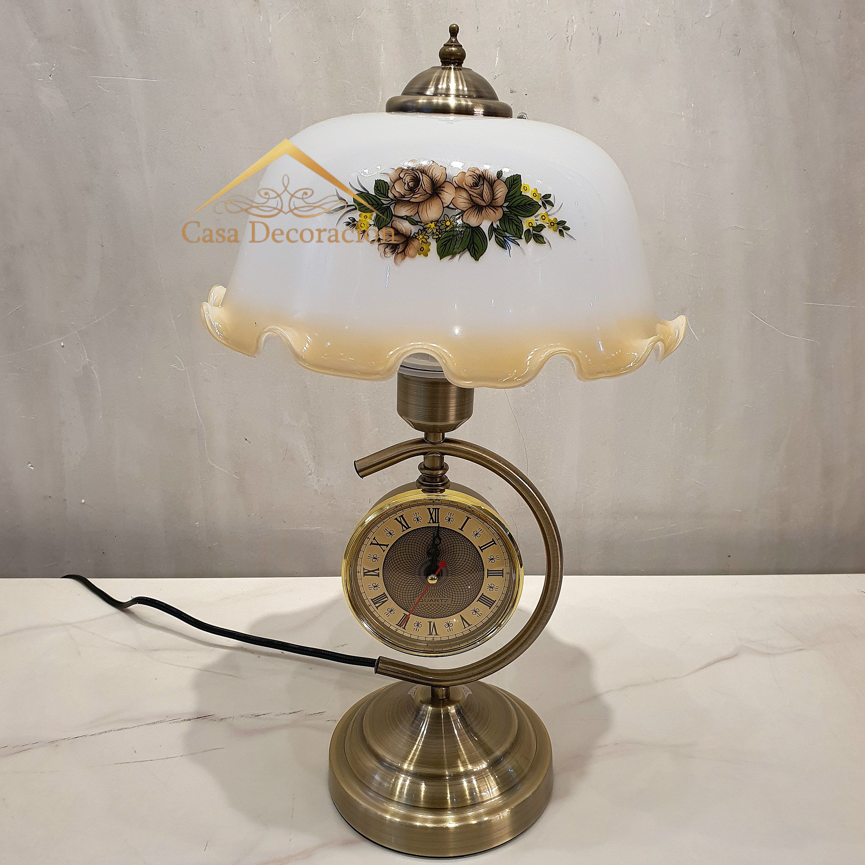 Vintage Globe w/clock Night Lamp