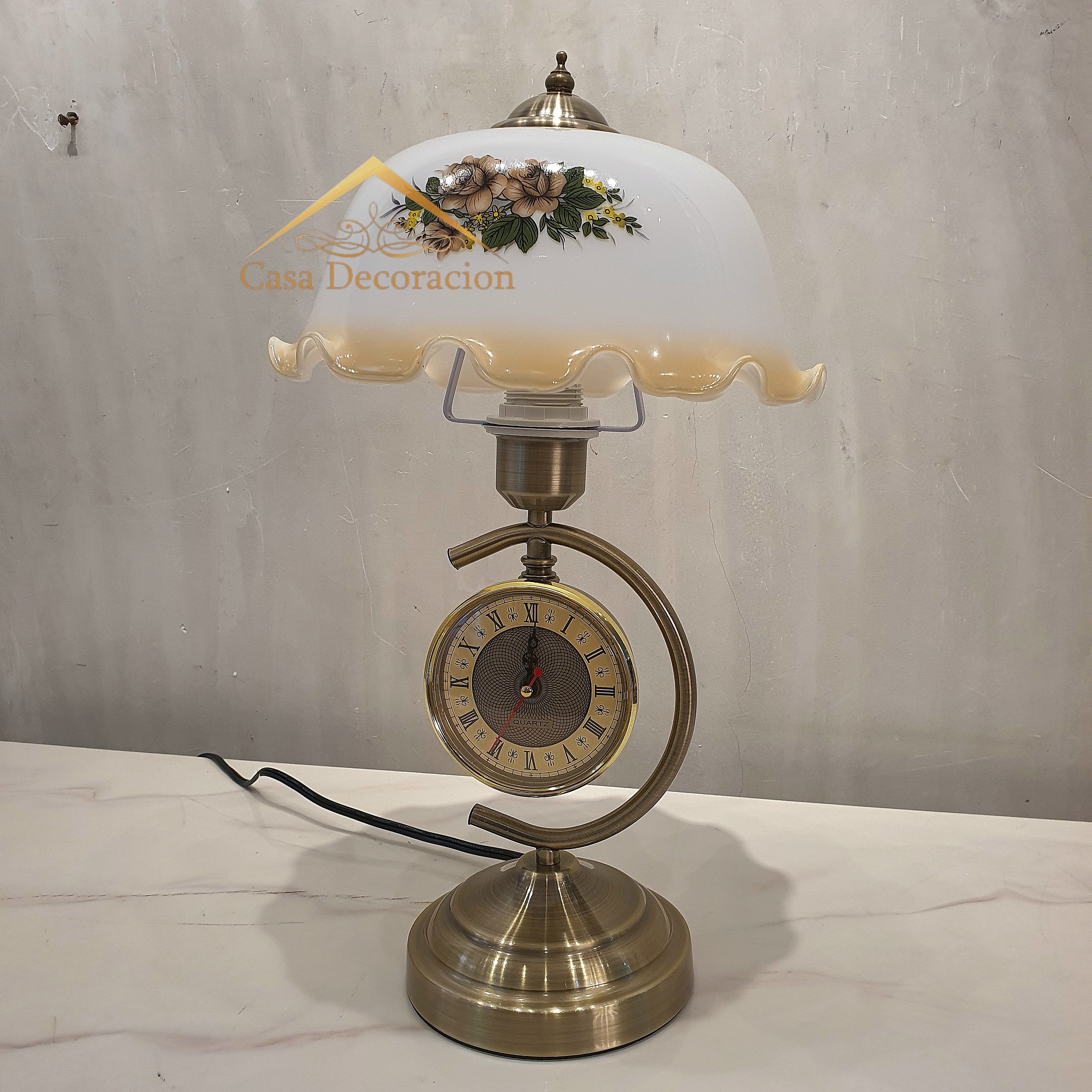 Vintage Globe w/clock Night Lamp