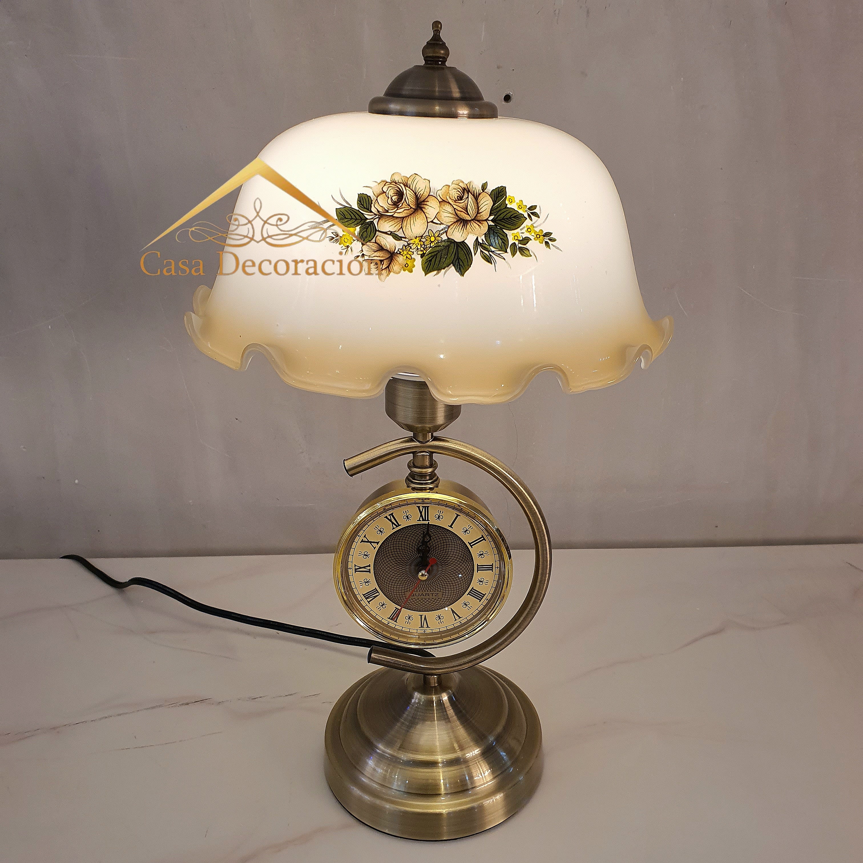Vintage Globe w/clock Night Lamp
