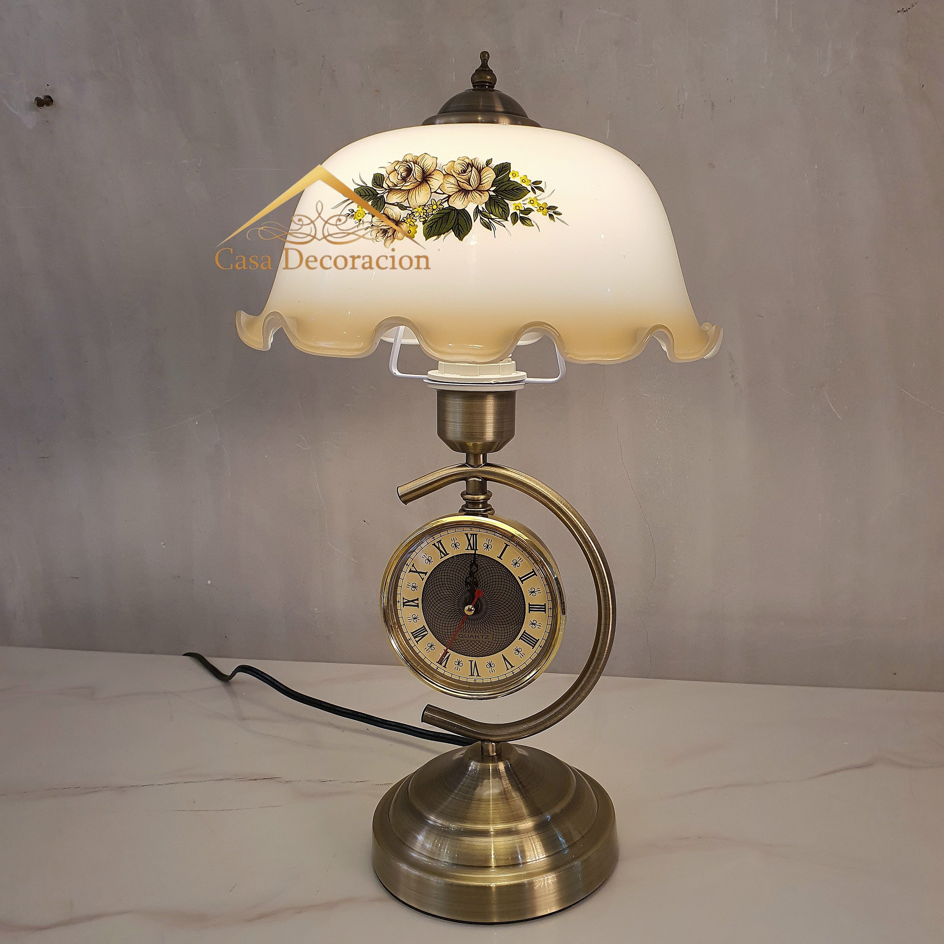 Vintage Globe w/clock Night Lamp