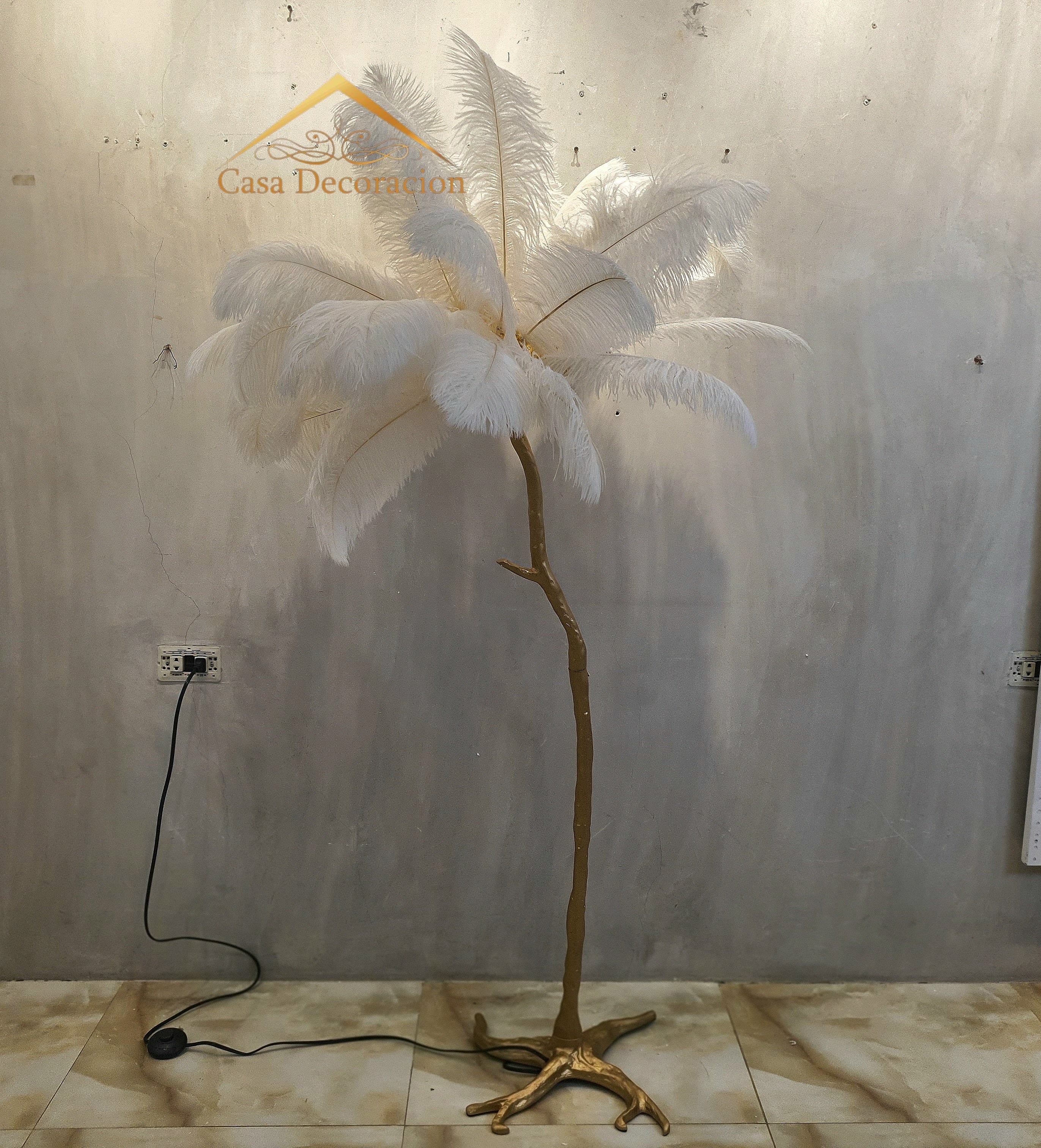 Ostrich Feather Floor Lamp