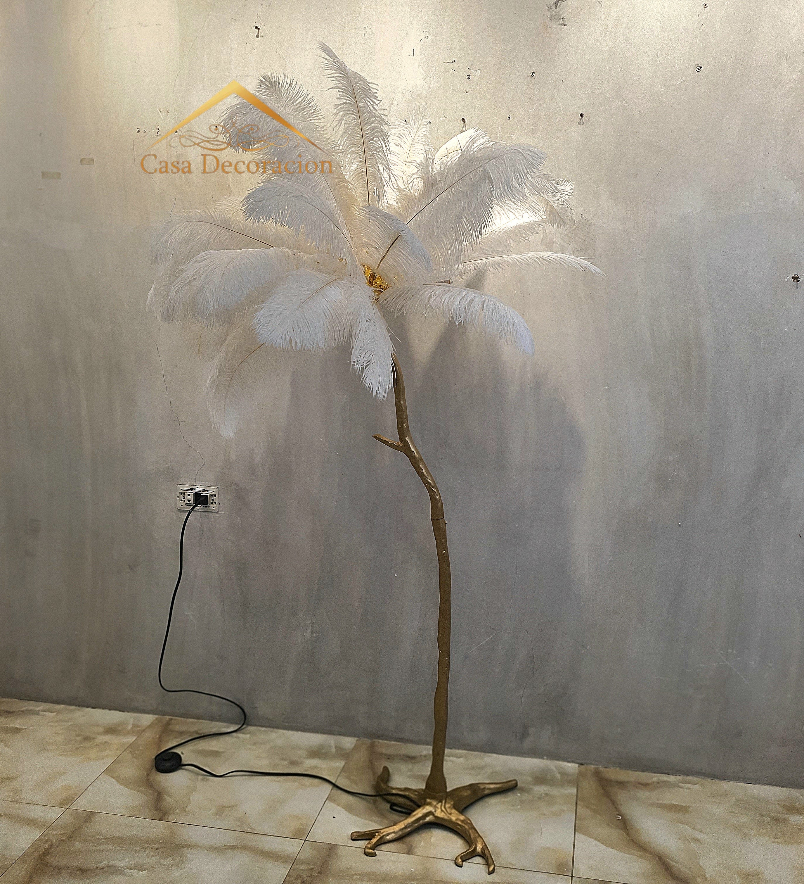 Ostrich Feather Floor Lamp