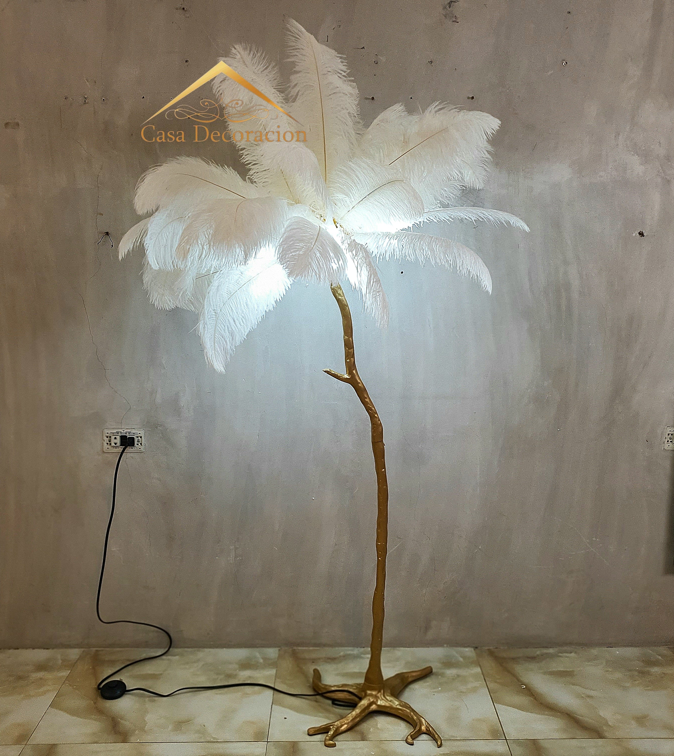 Ostrich Feather Floor Lamp