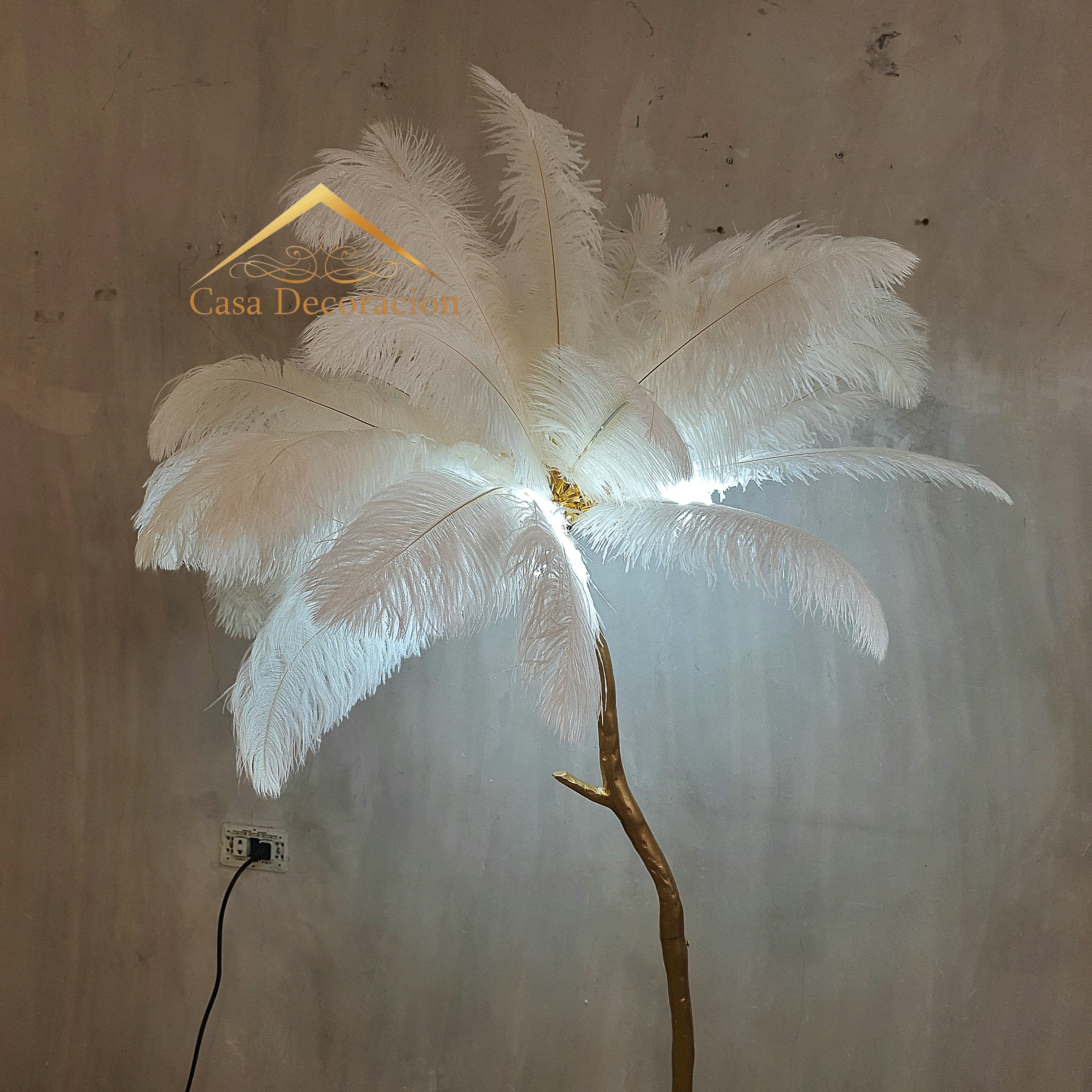 Ostrich Feather Floor Lamp