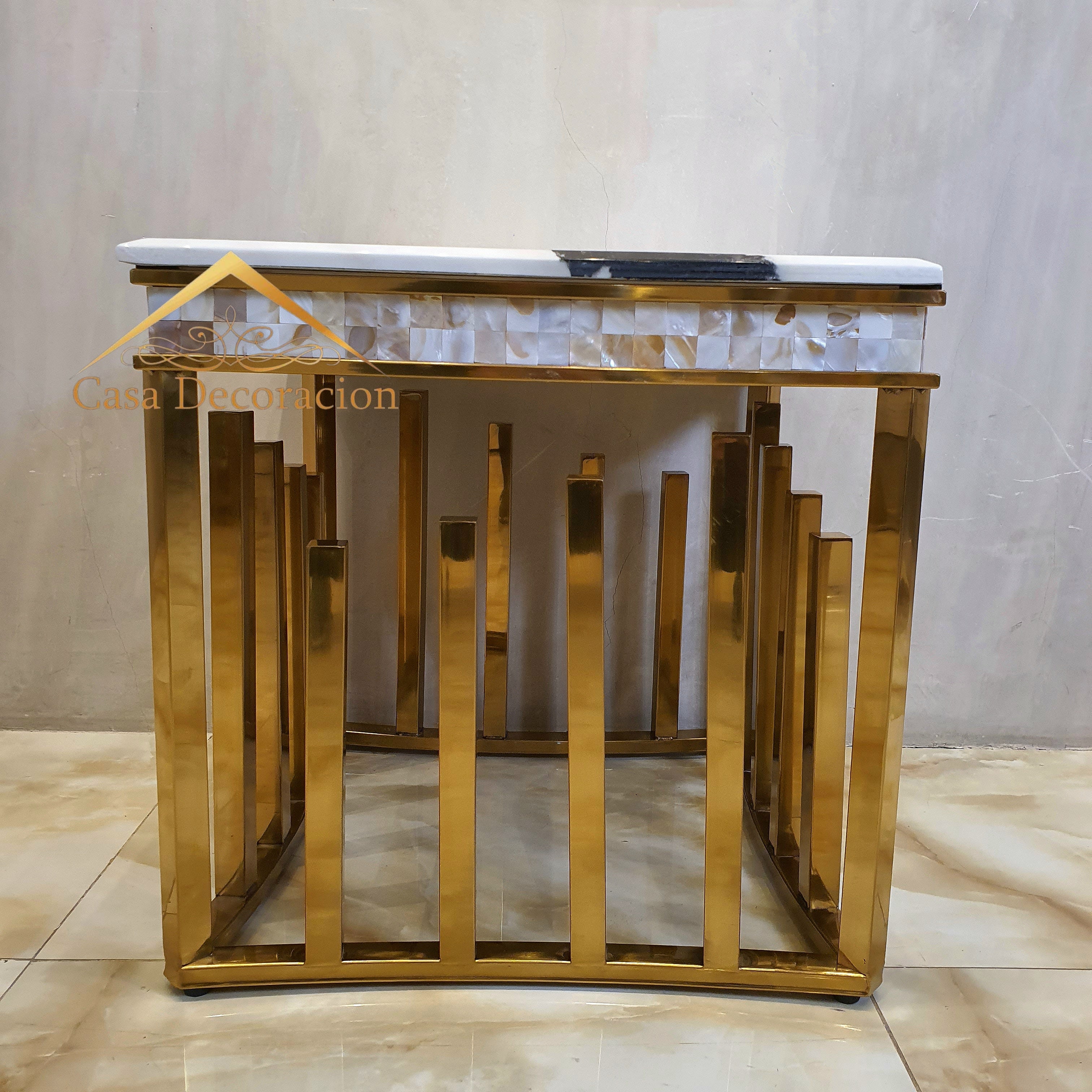 Linear Gold Metal  Center Table