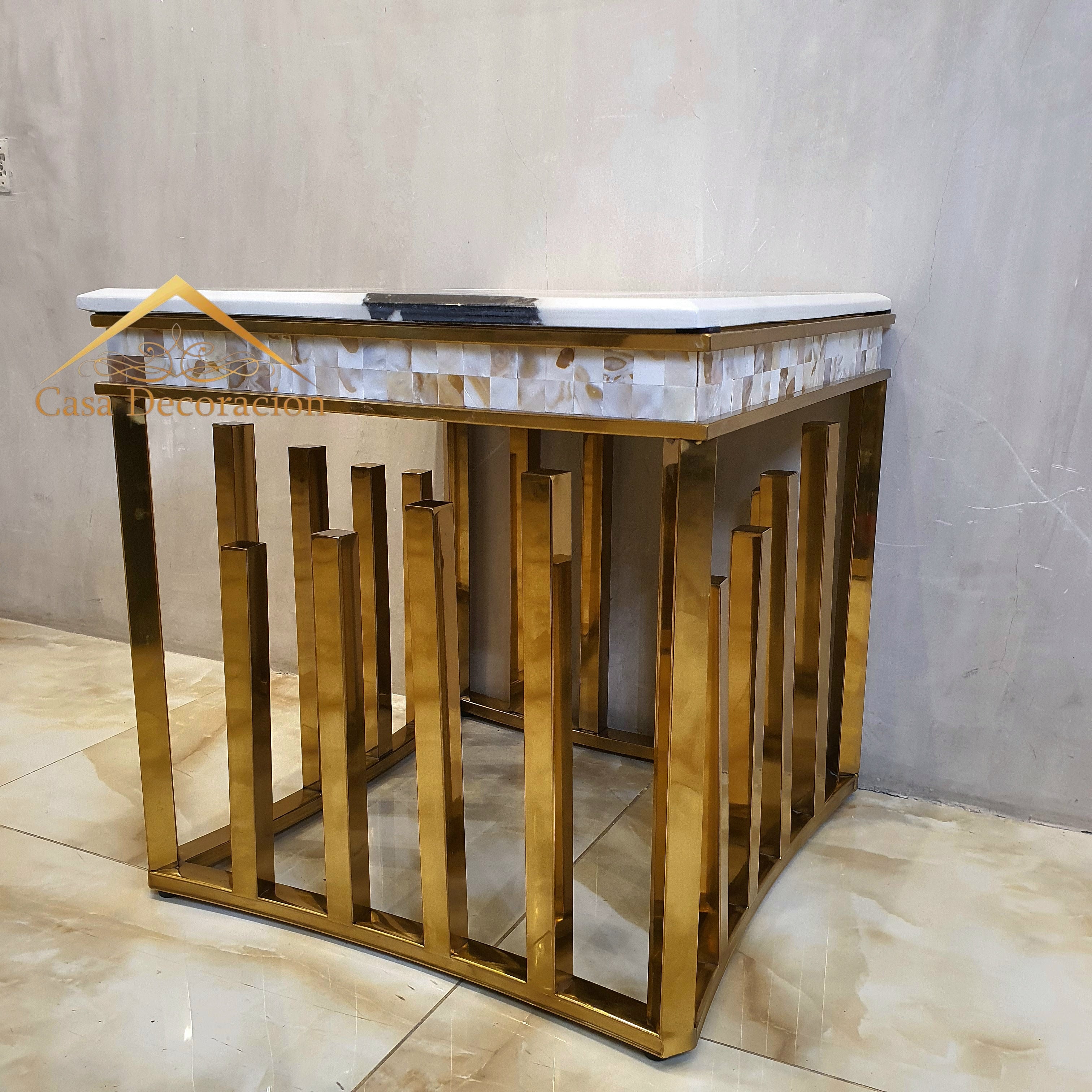 Linear Gold Metal  Center Table