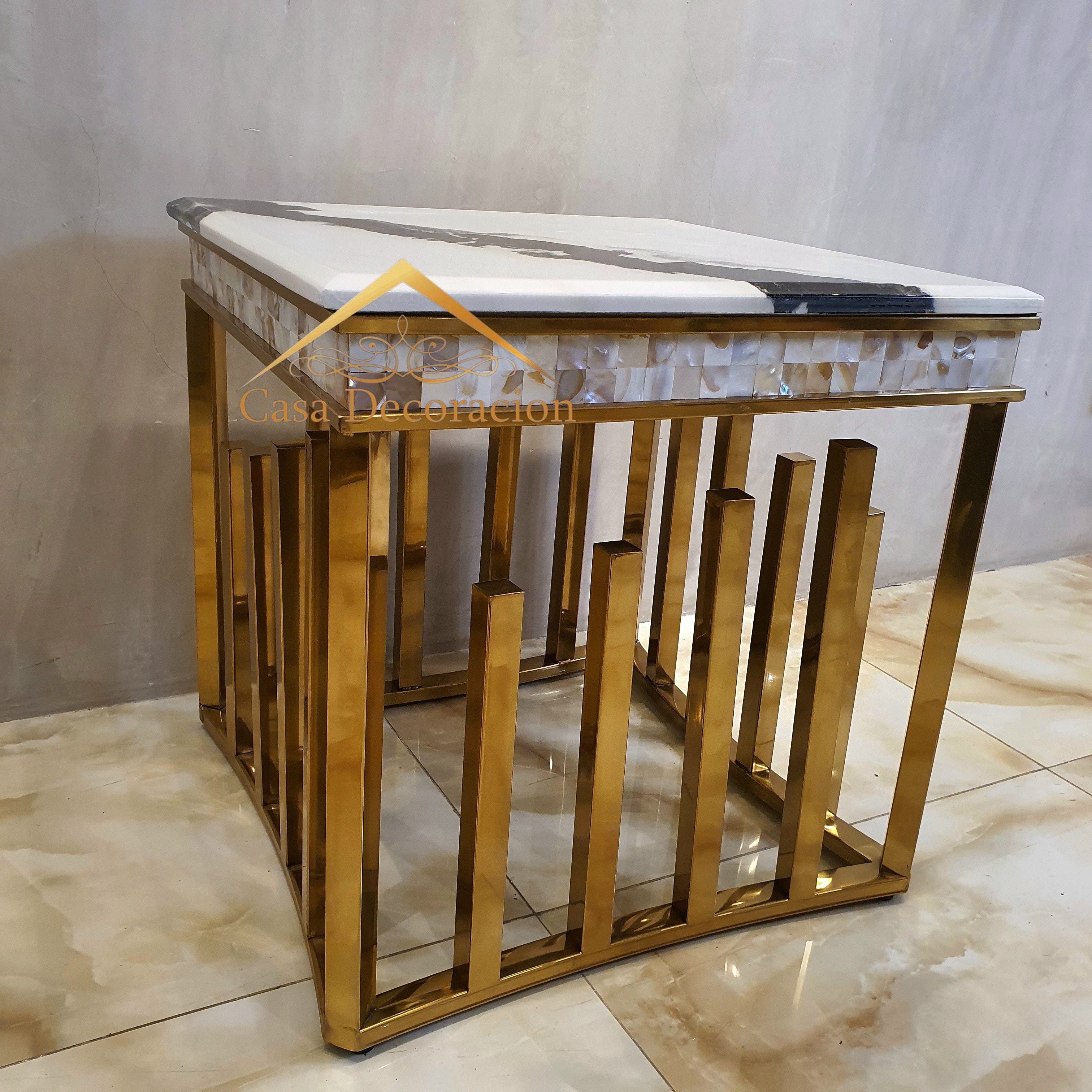 Linear Gold Metal  Center Table