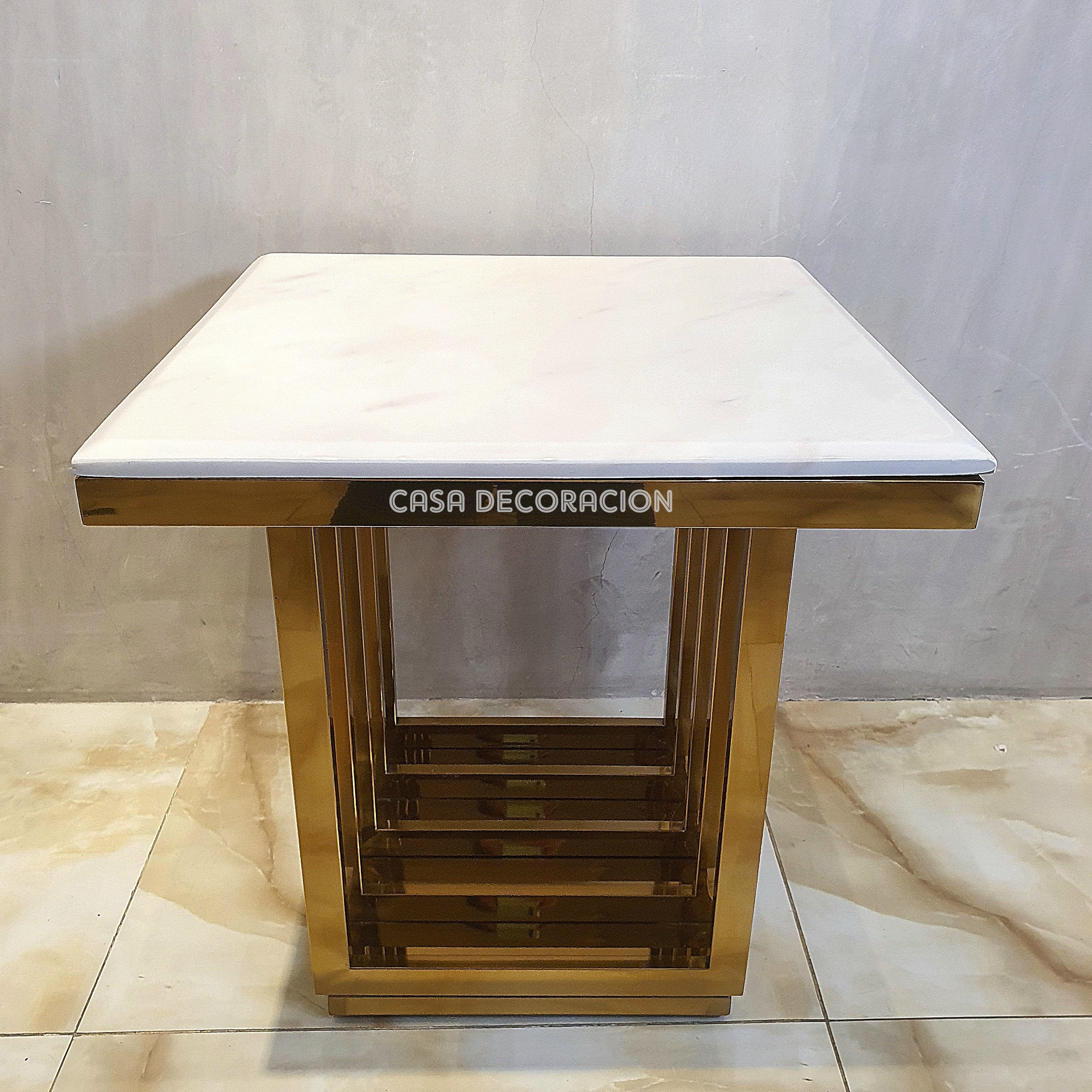 Gold Minimalist Metal Bar Side Table