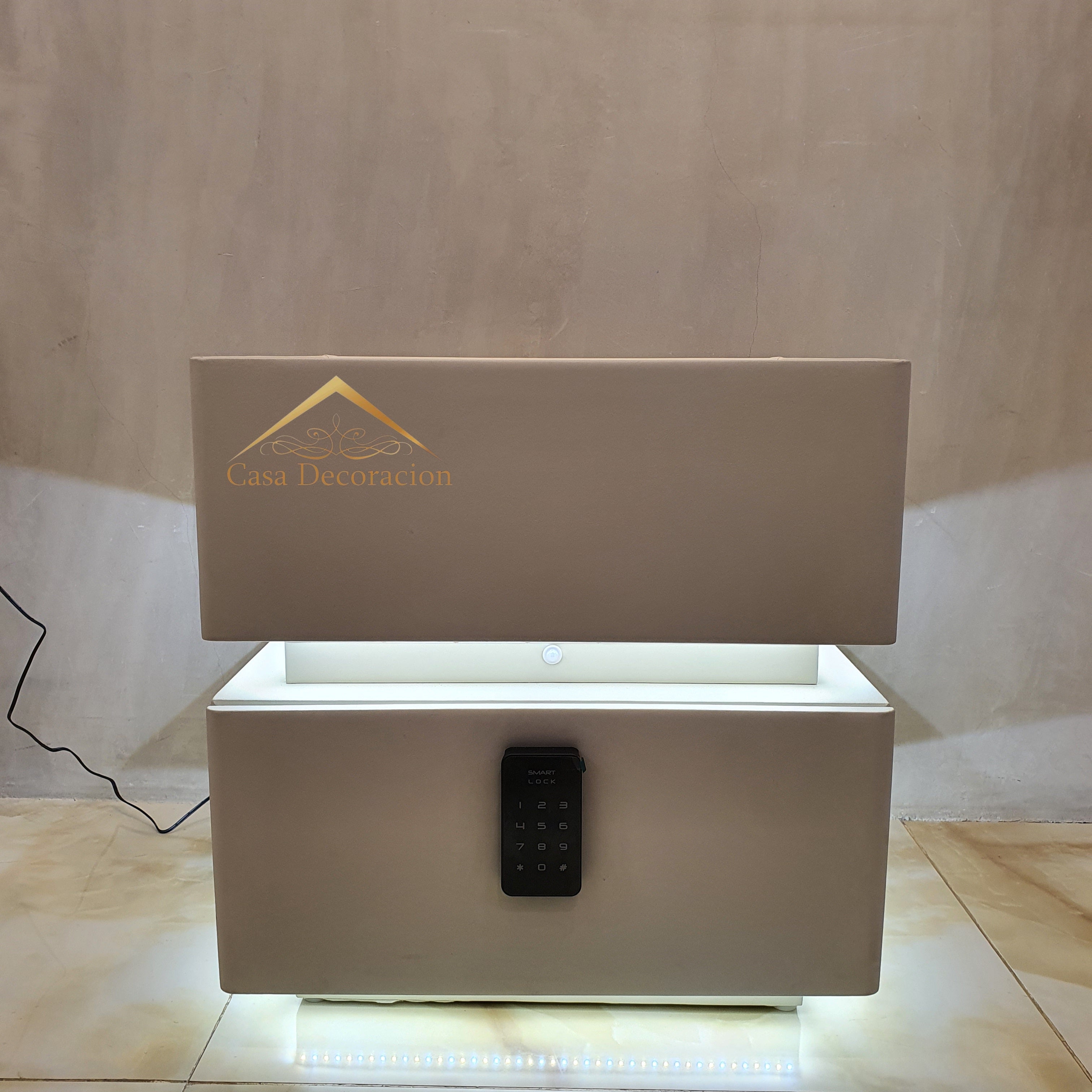 Smart Night Stand 2 Drawers With Password Lock