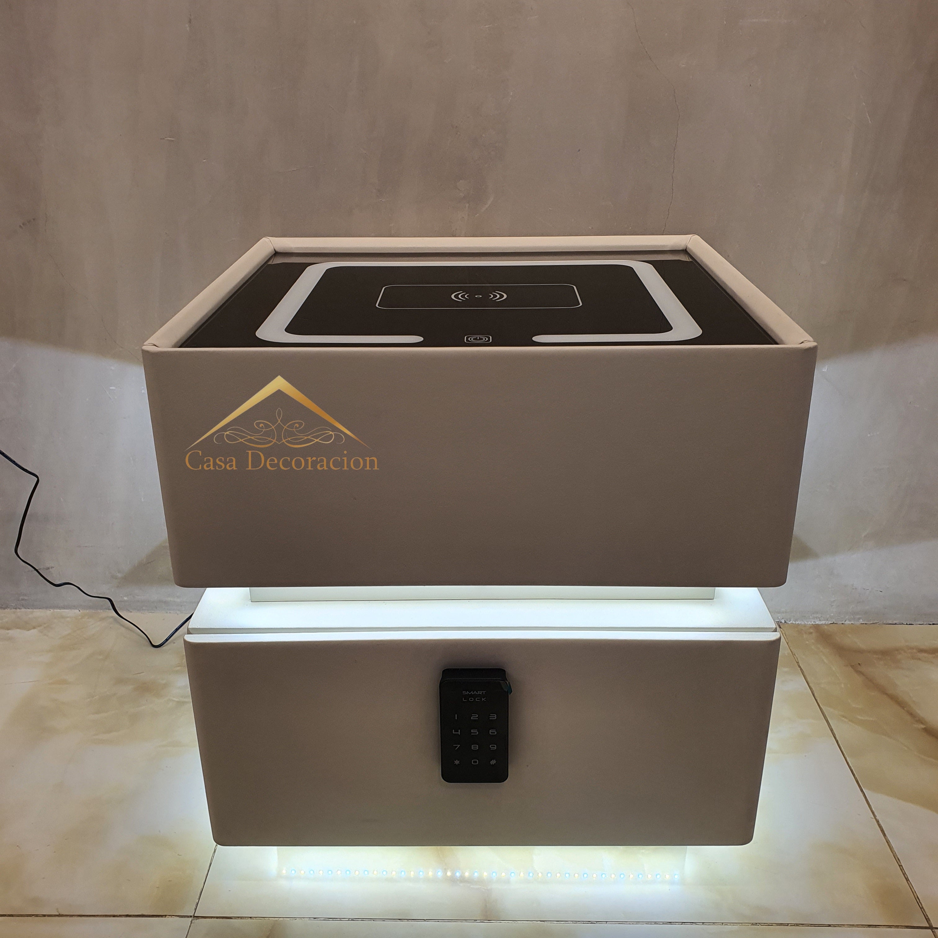 Smart Night Stand 2 Drawers With Password Lock