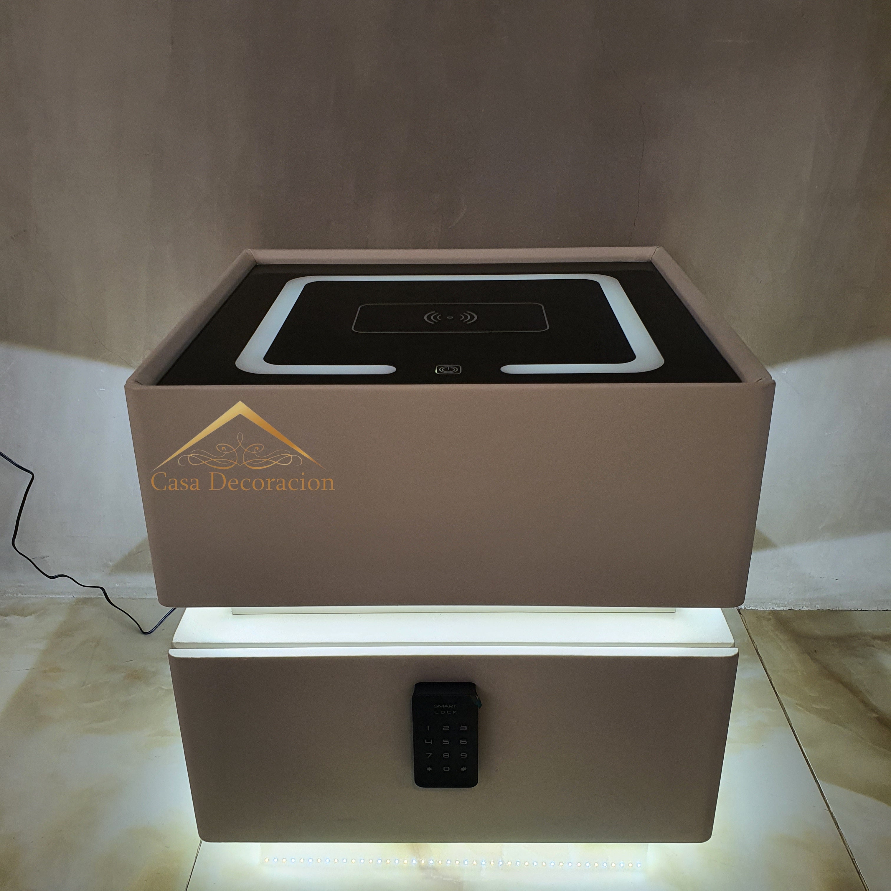 Smart Night Stand 2 Drawers With Password Lock