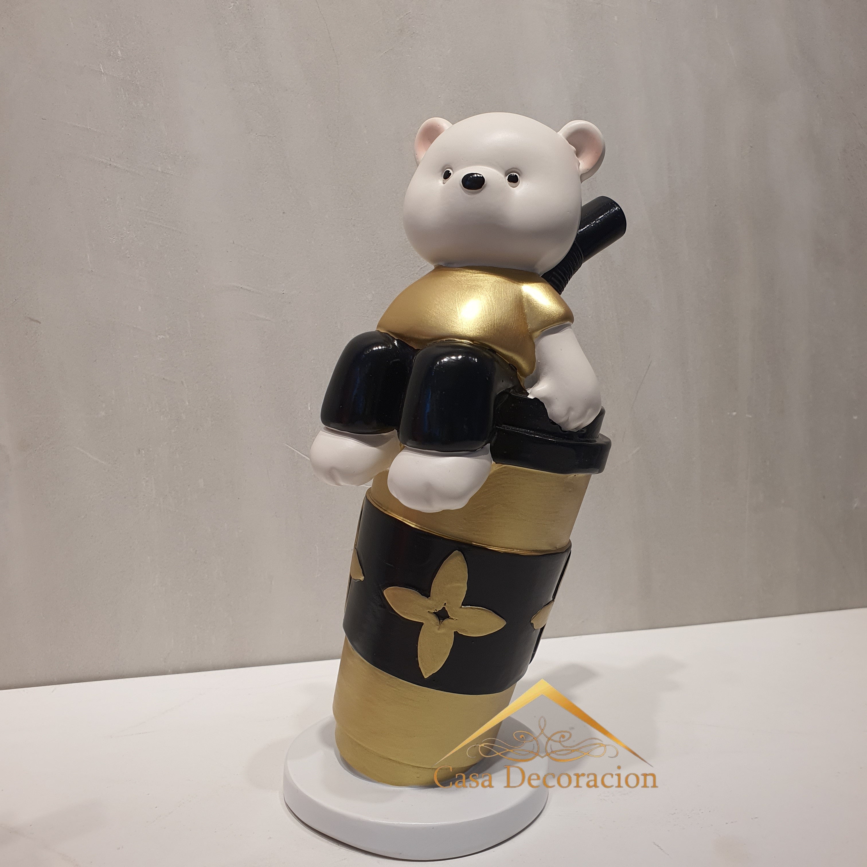 Bear on Black and Gold Tumbler