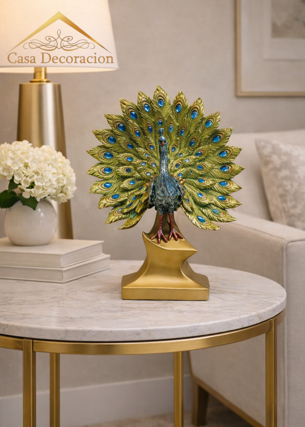 Elegant Peacock Table Decor