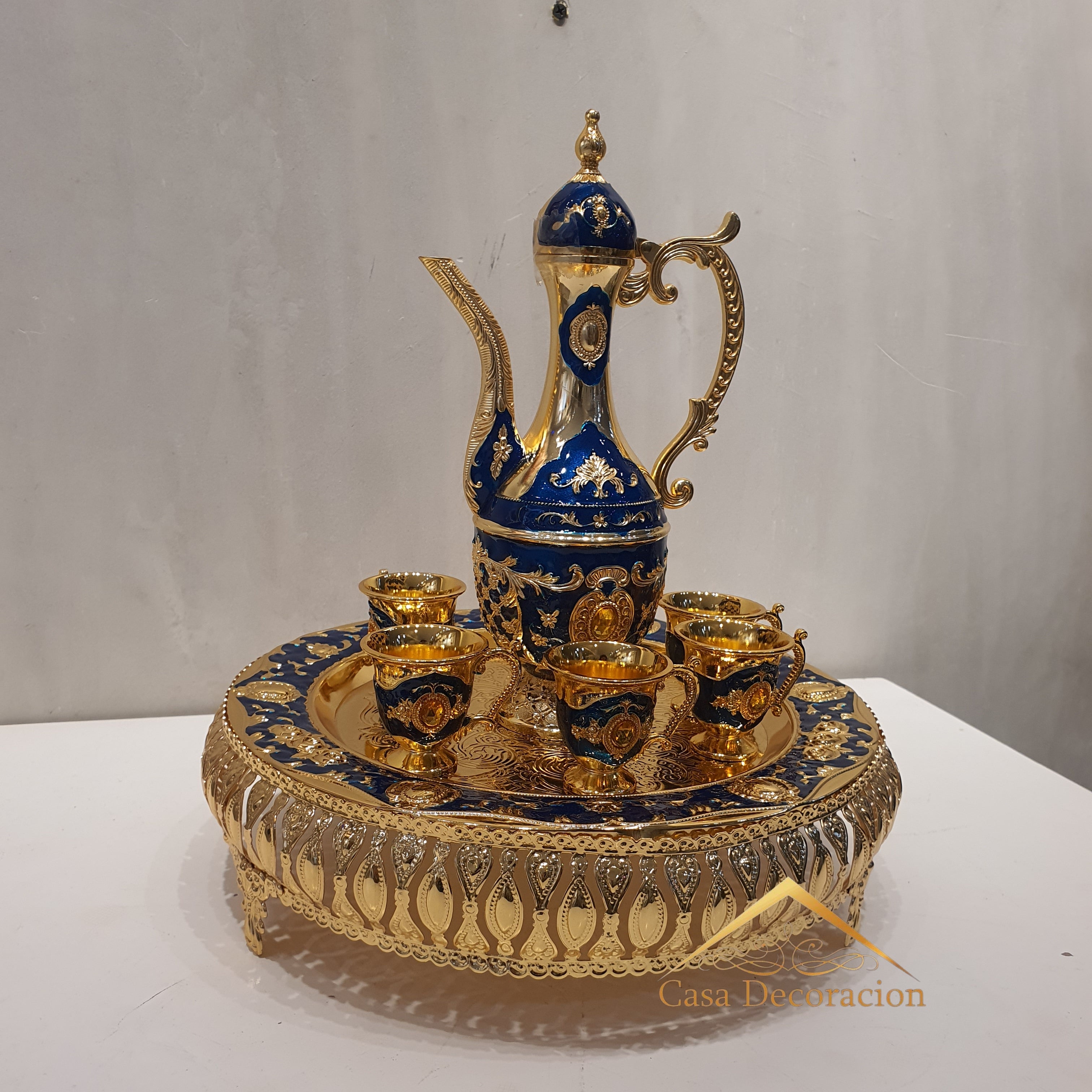 Elegant Wine Set Table Decor - Blue