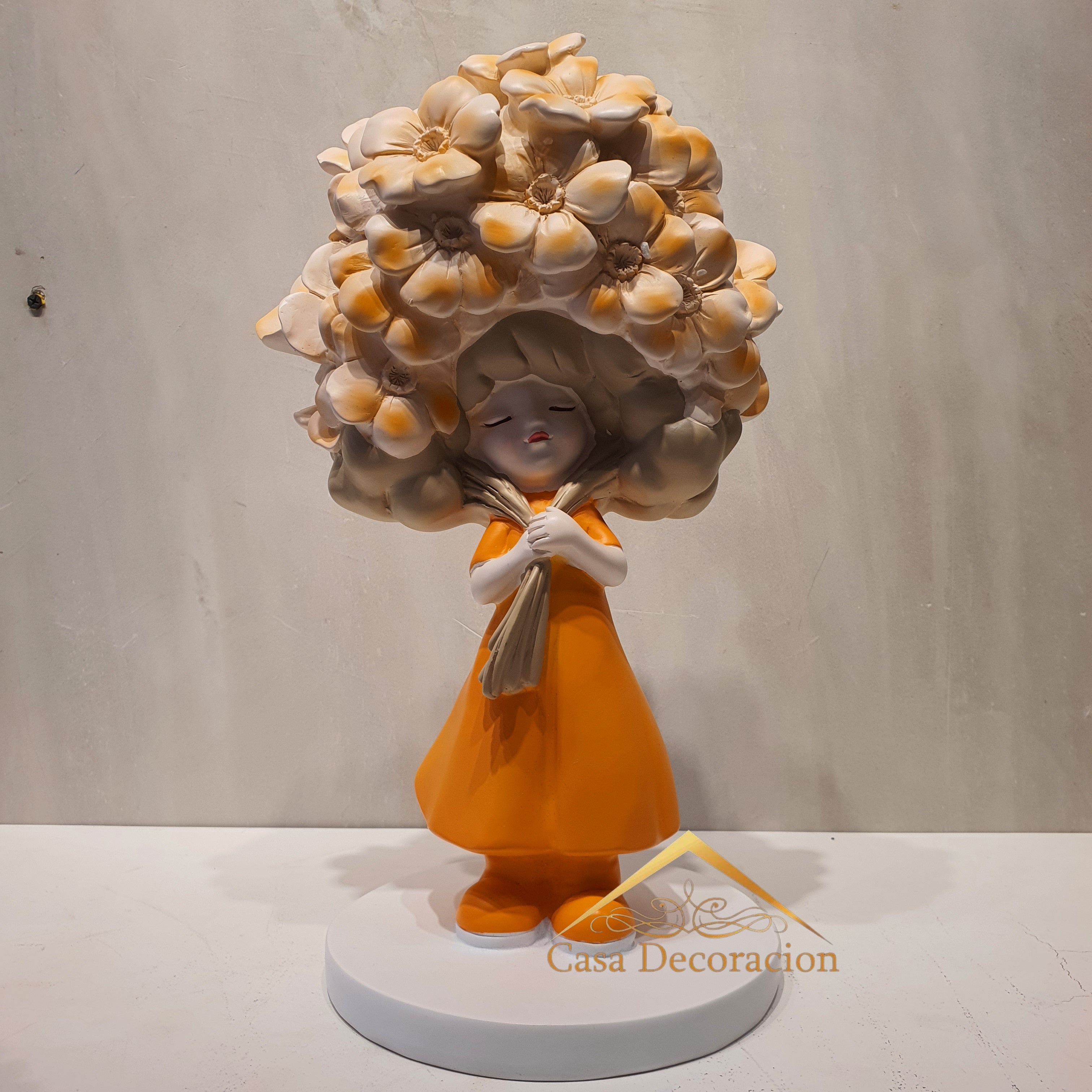 Flower Girl in Orange Dress