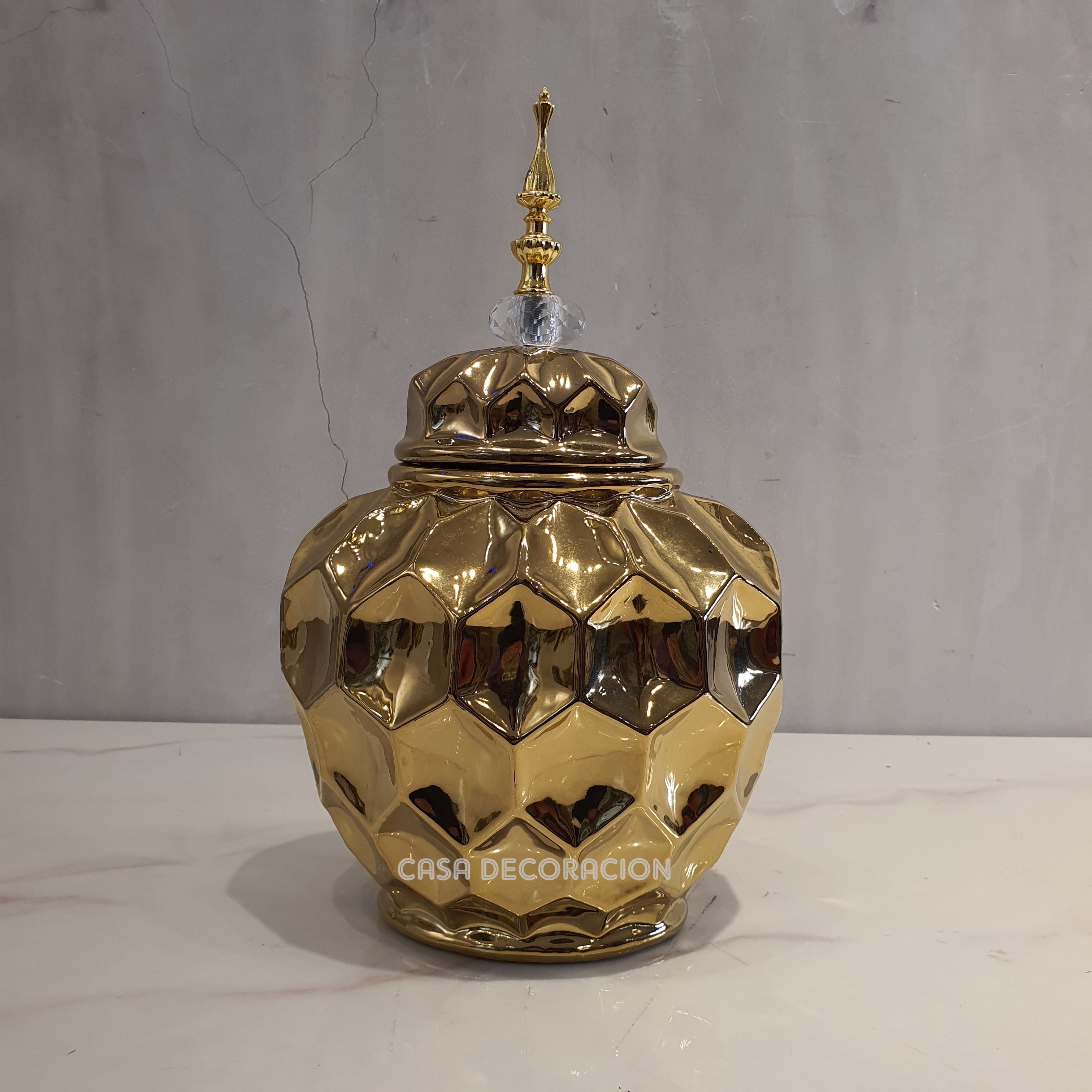 GOLD CERAMIC VASE