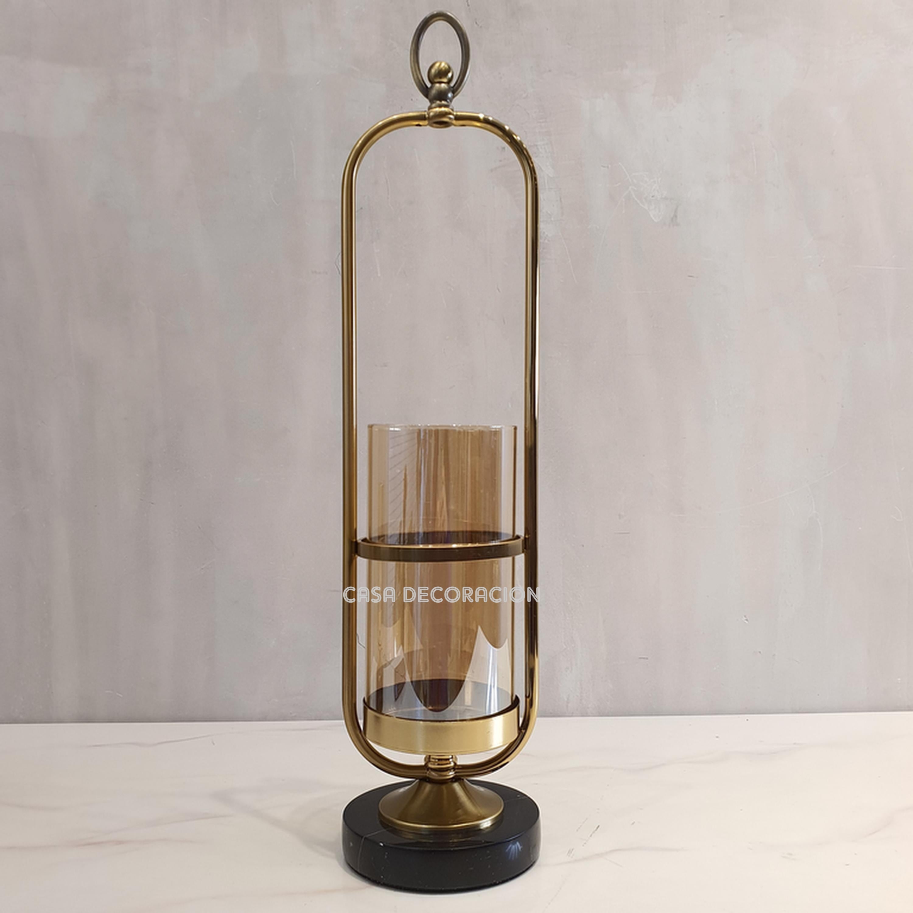 Modern Metal and Glass vase - Set of 2
