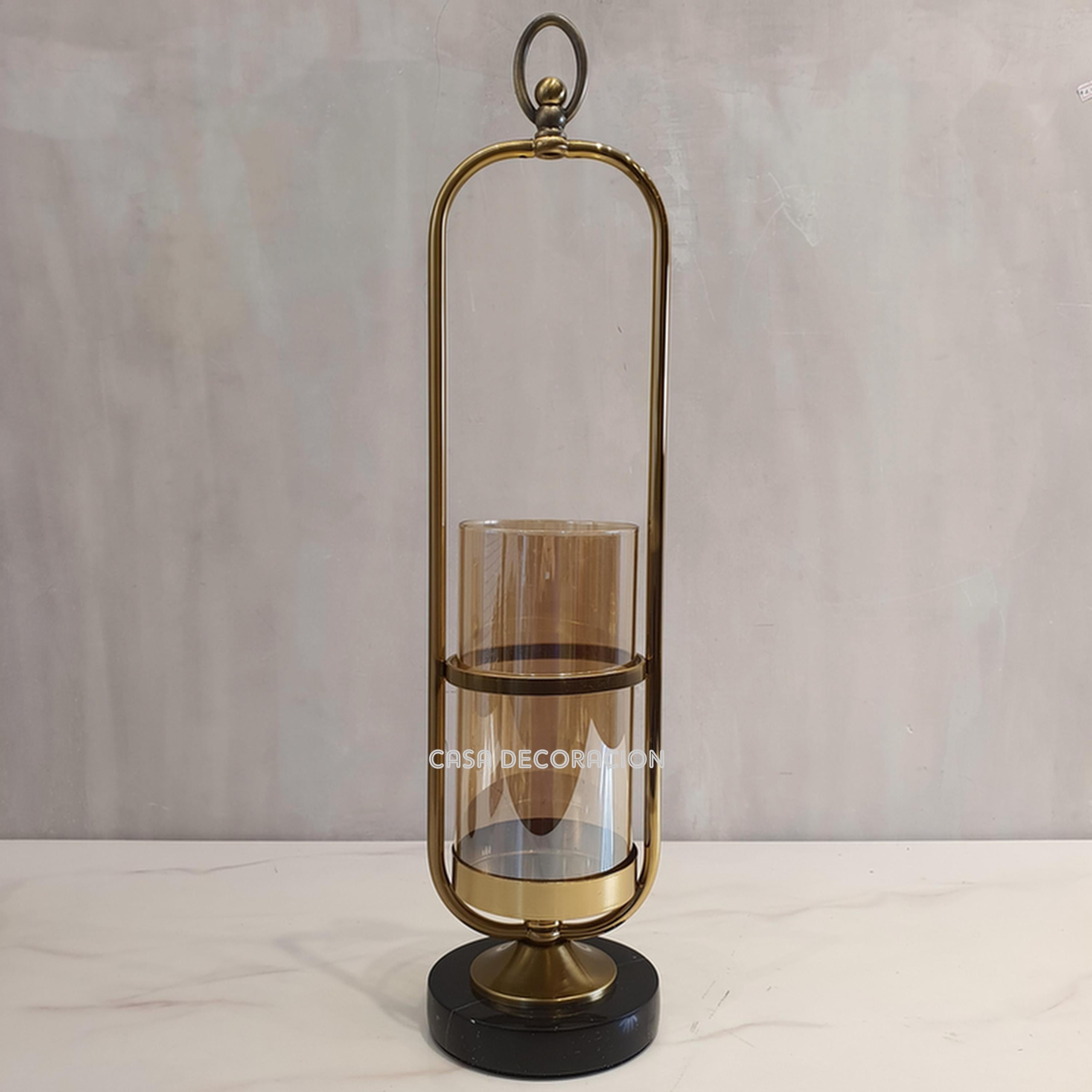 Modern Metal and Glass vase - Set of 2