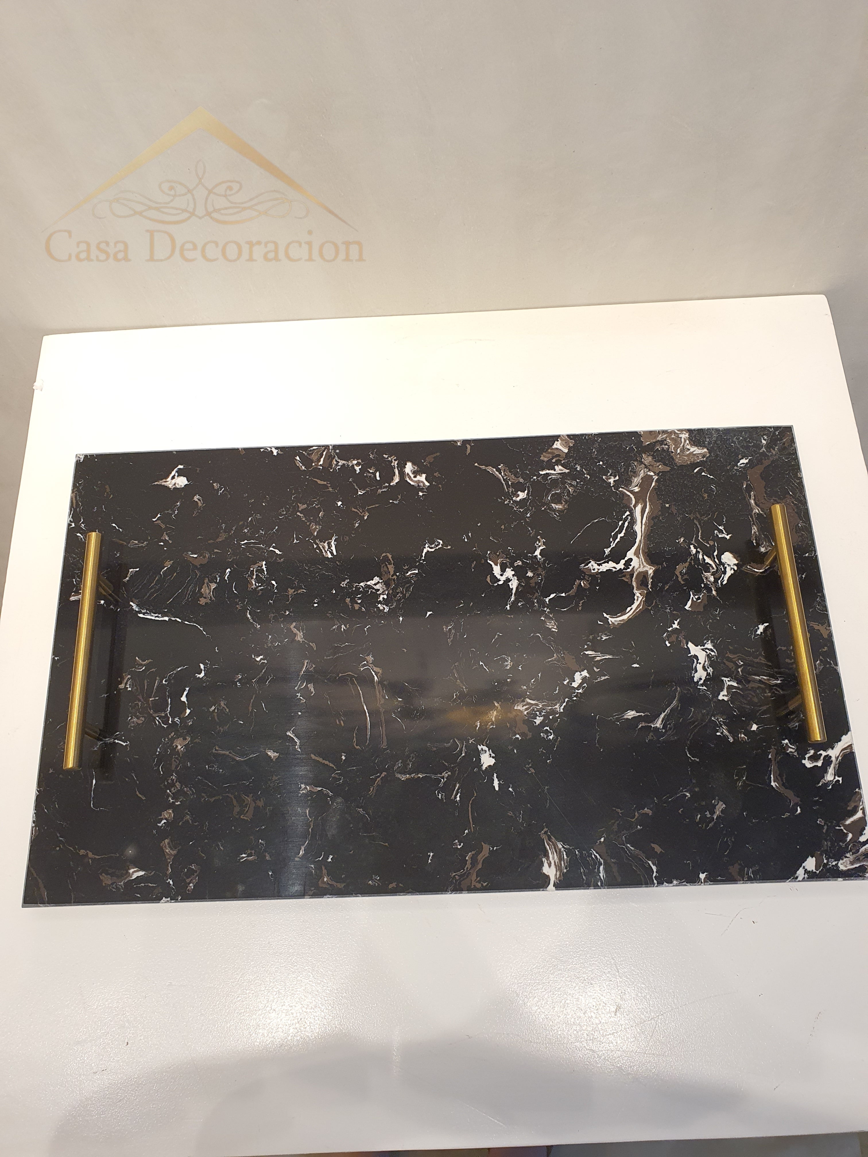 Marble Tray White/Black