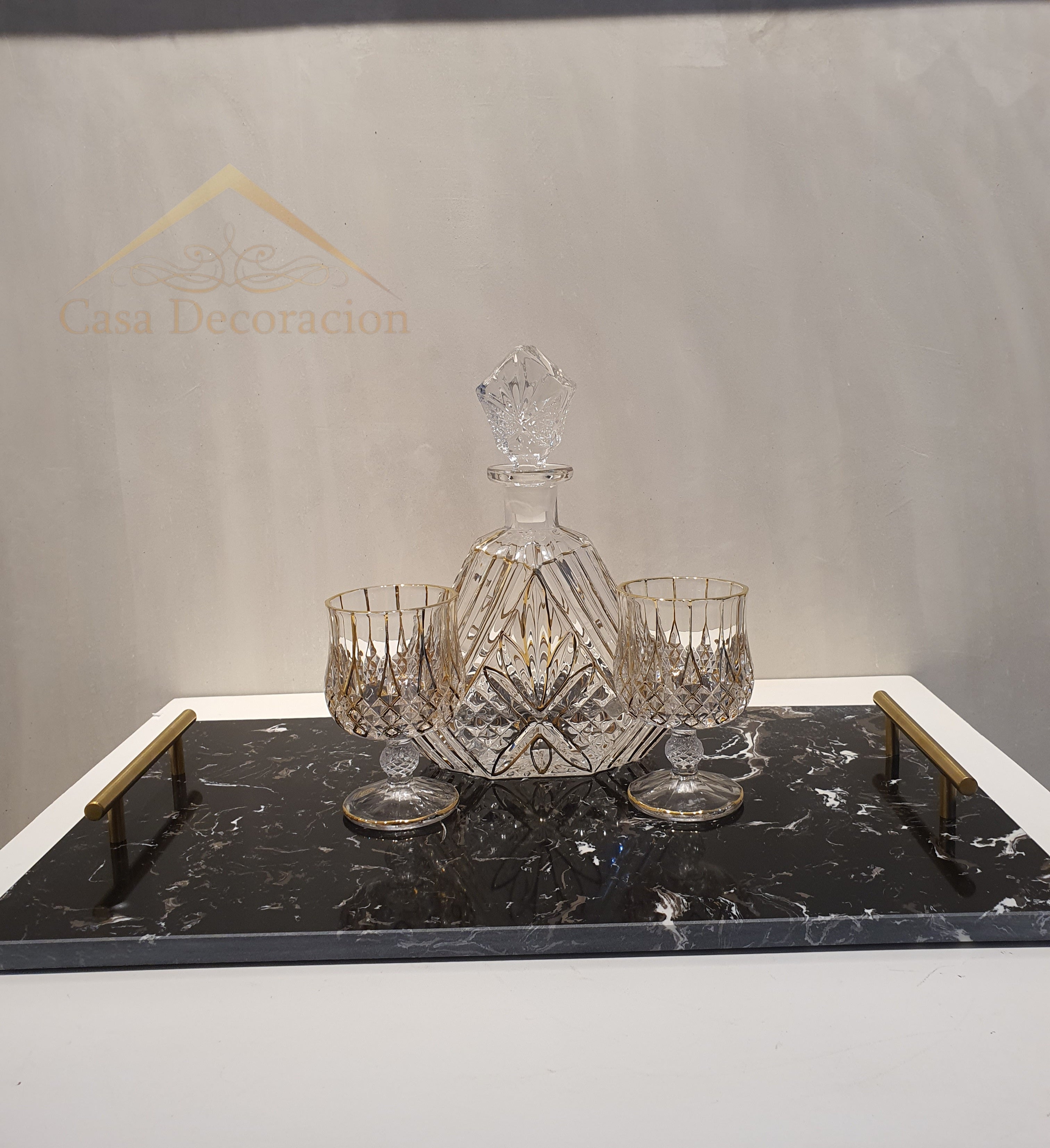 Marble Tray White/Black