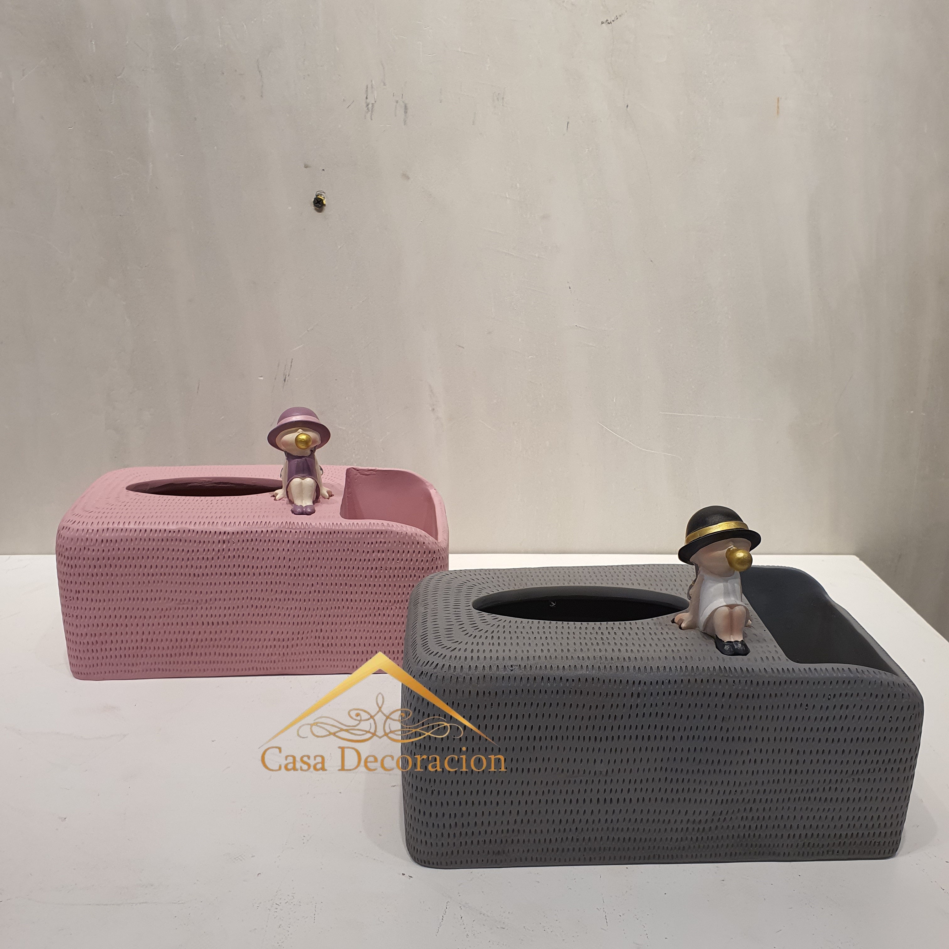 Tissue holder and Pen Organizer - Pink