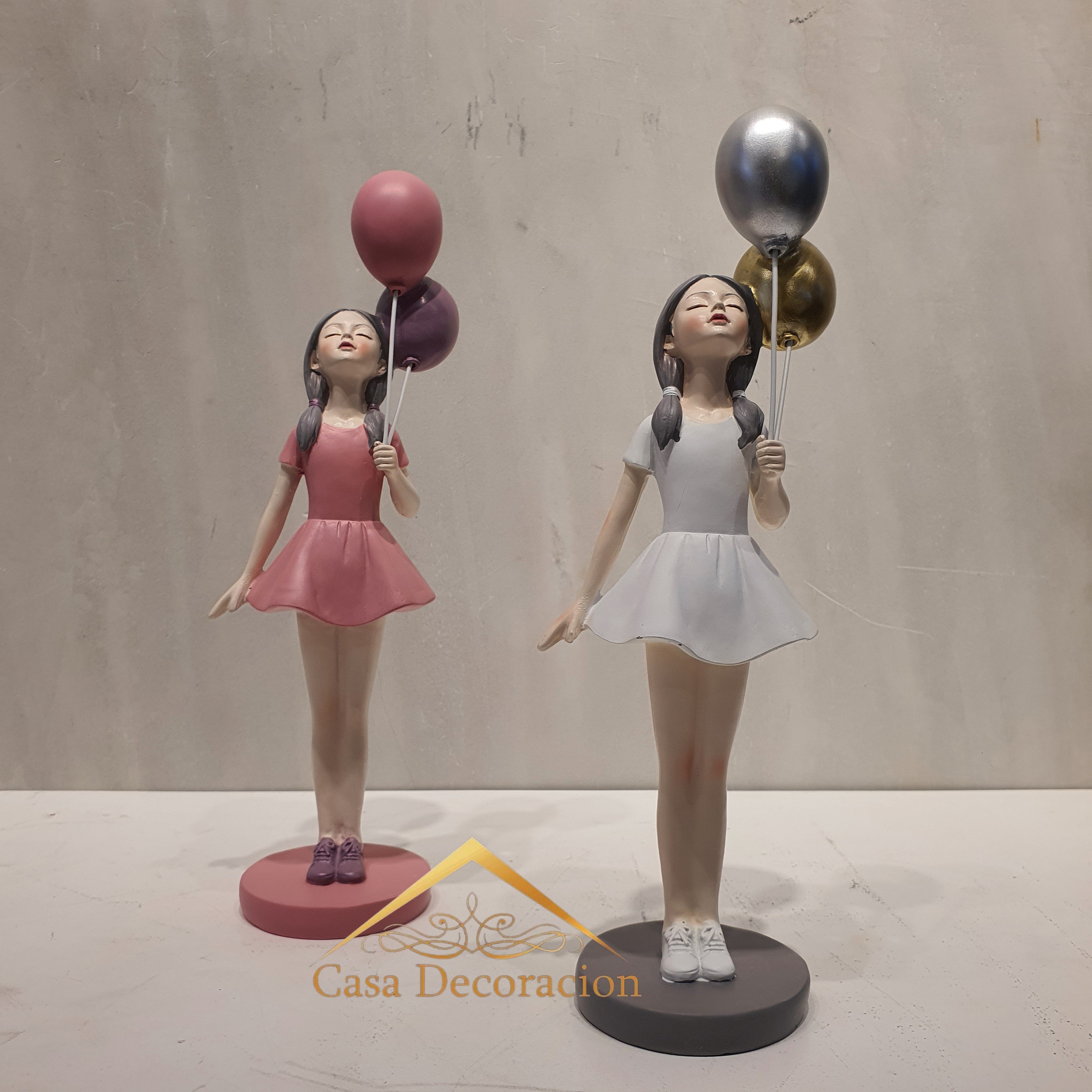 White Girl W/ Two Balloons