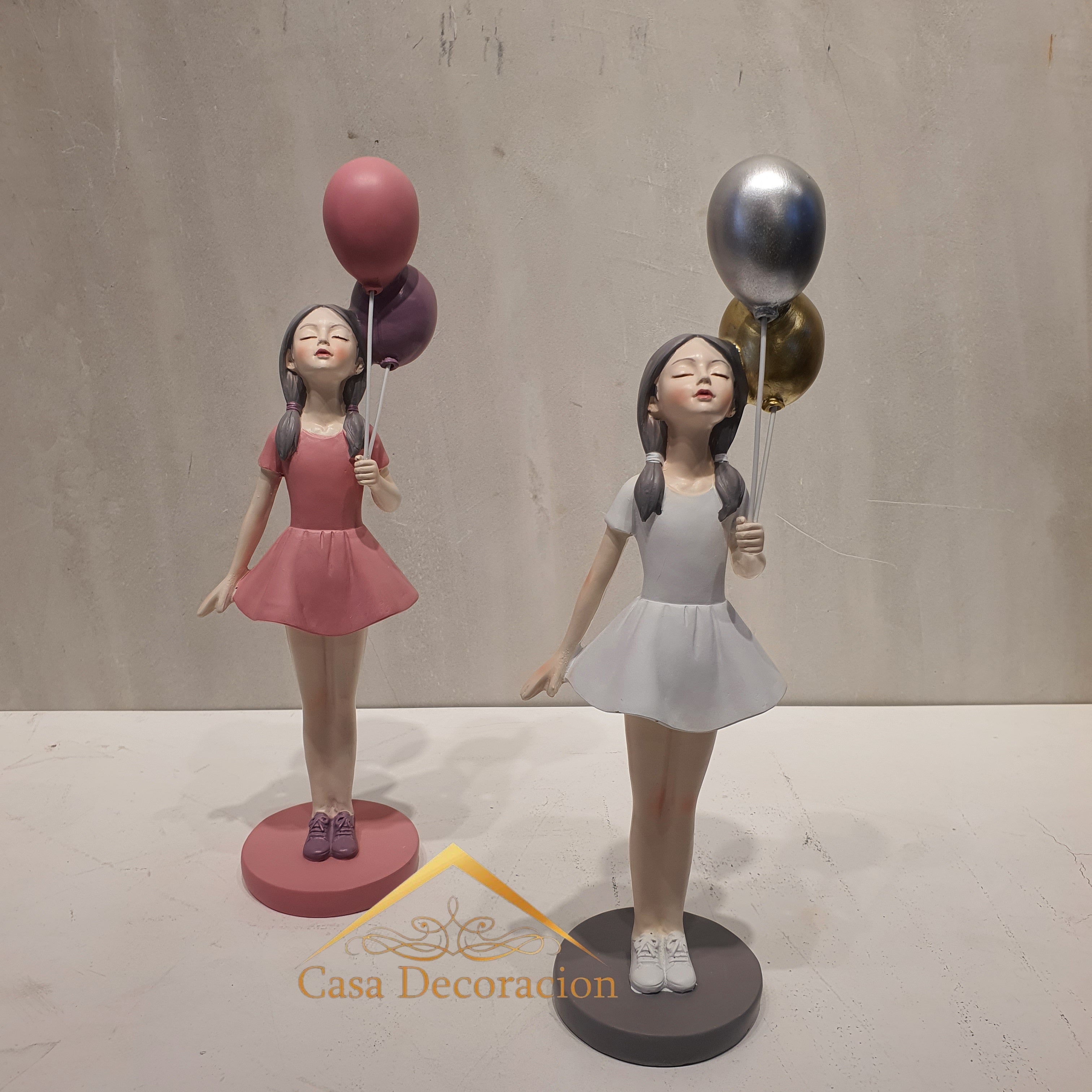 White Girl W/ Two Balloons