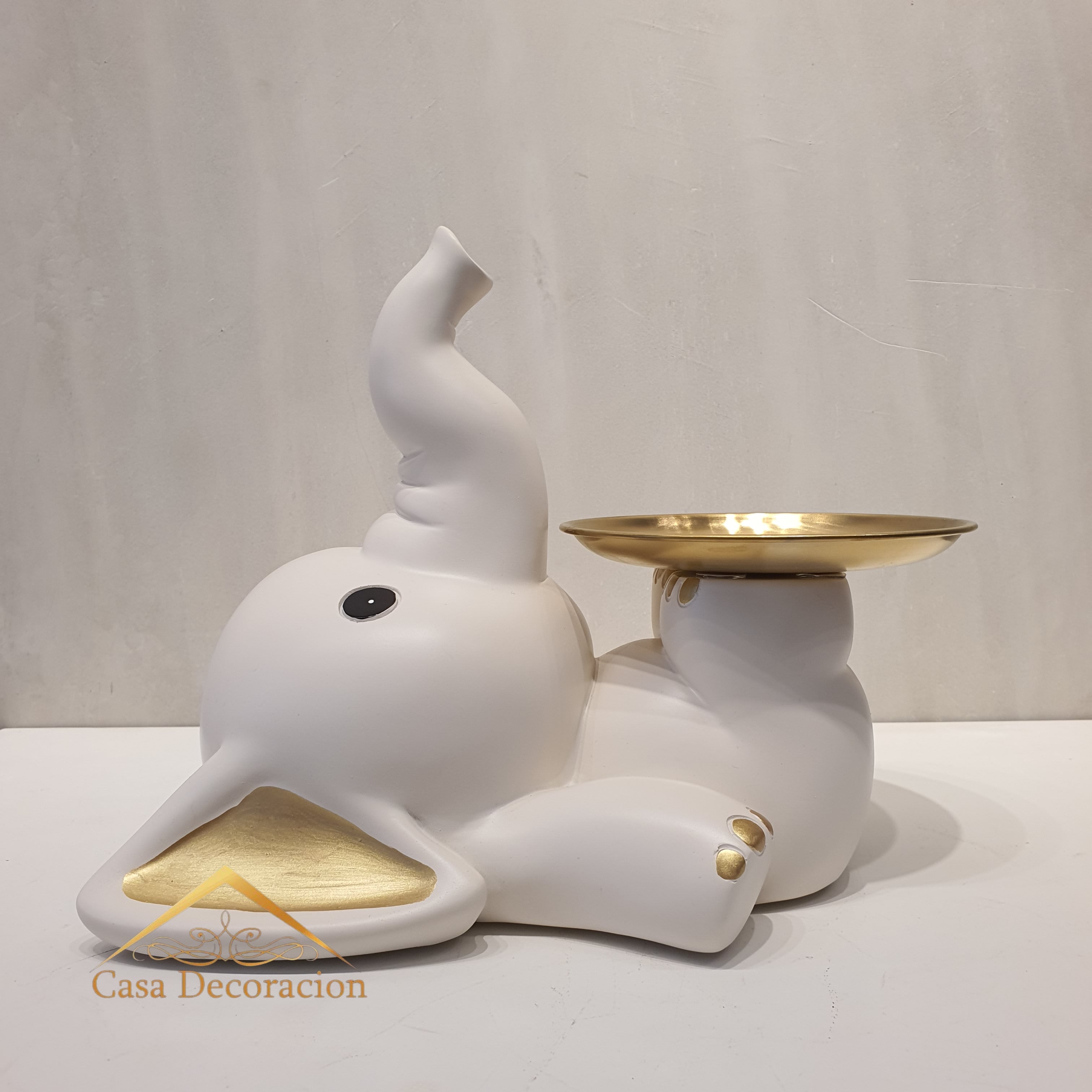 White Laying Elephant Organizer