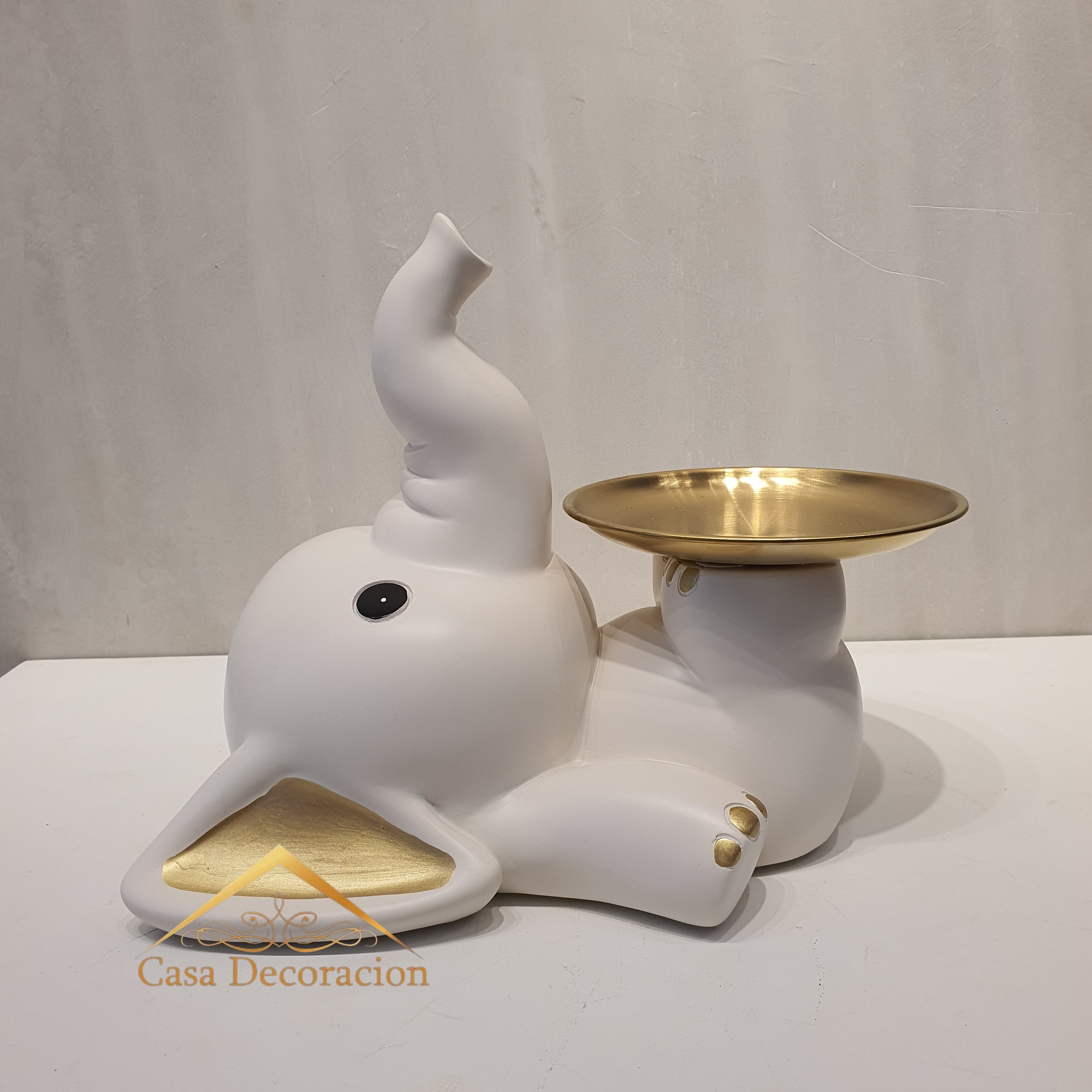 White Laying Elephant Organizer