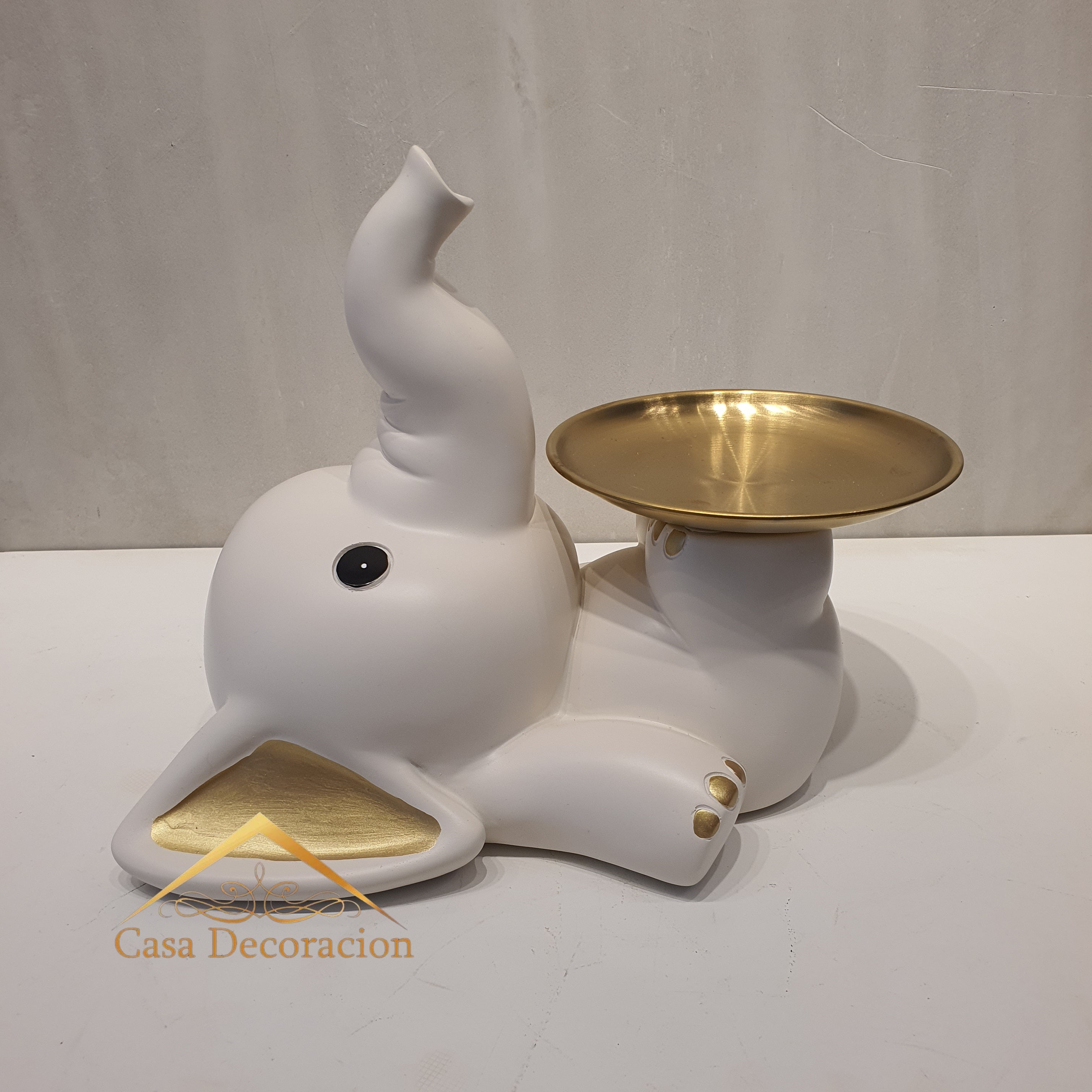 White Laying Elephant Organizer