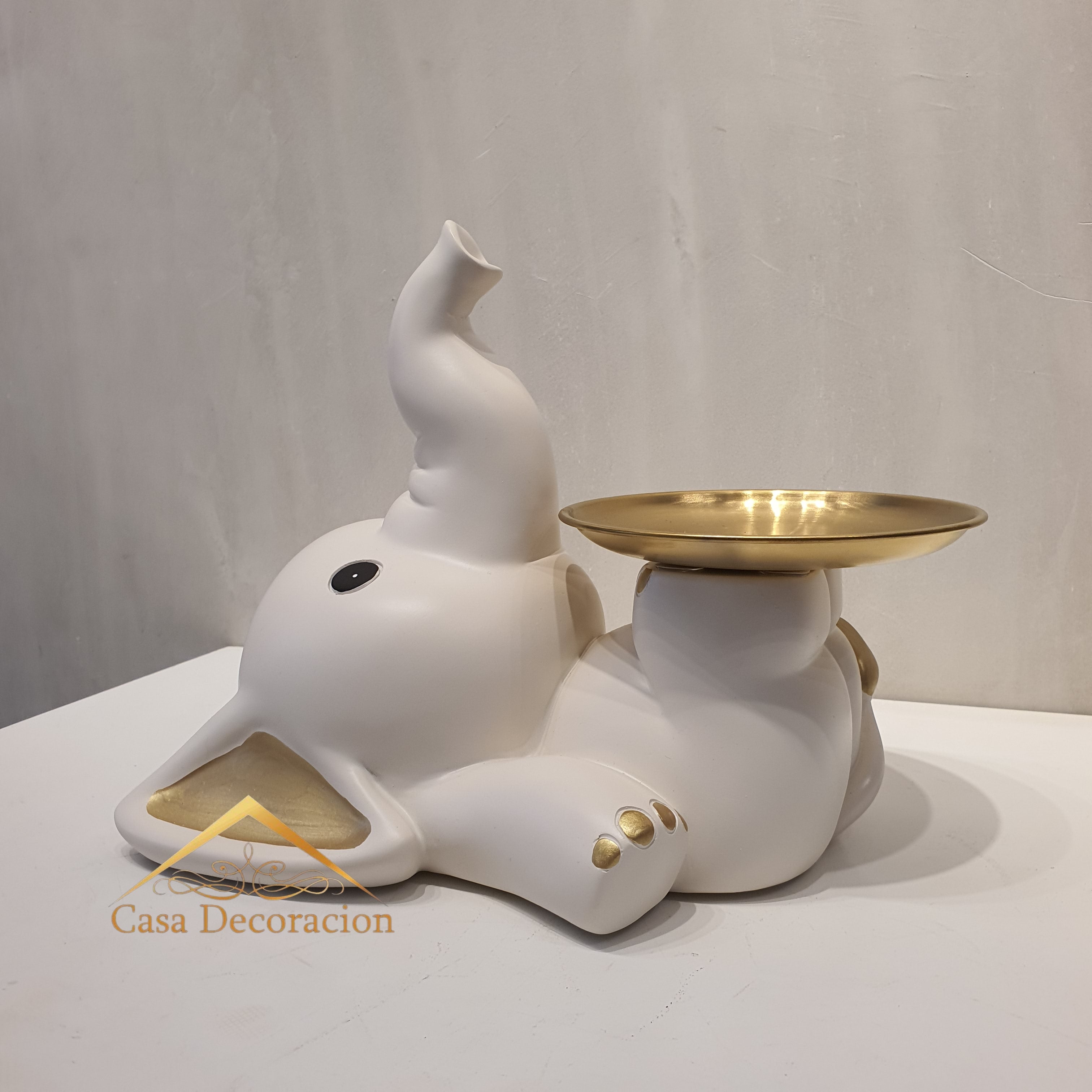 White Laying Elephant Organizer