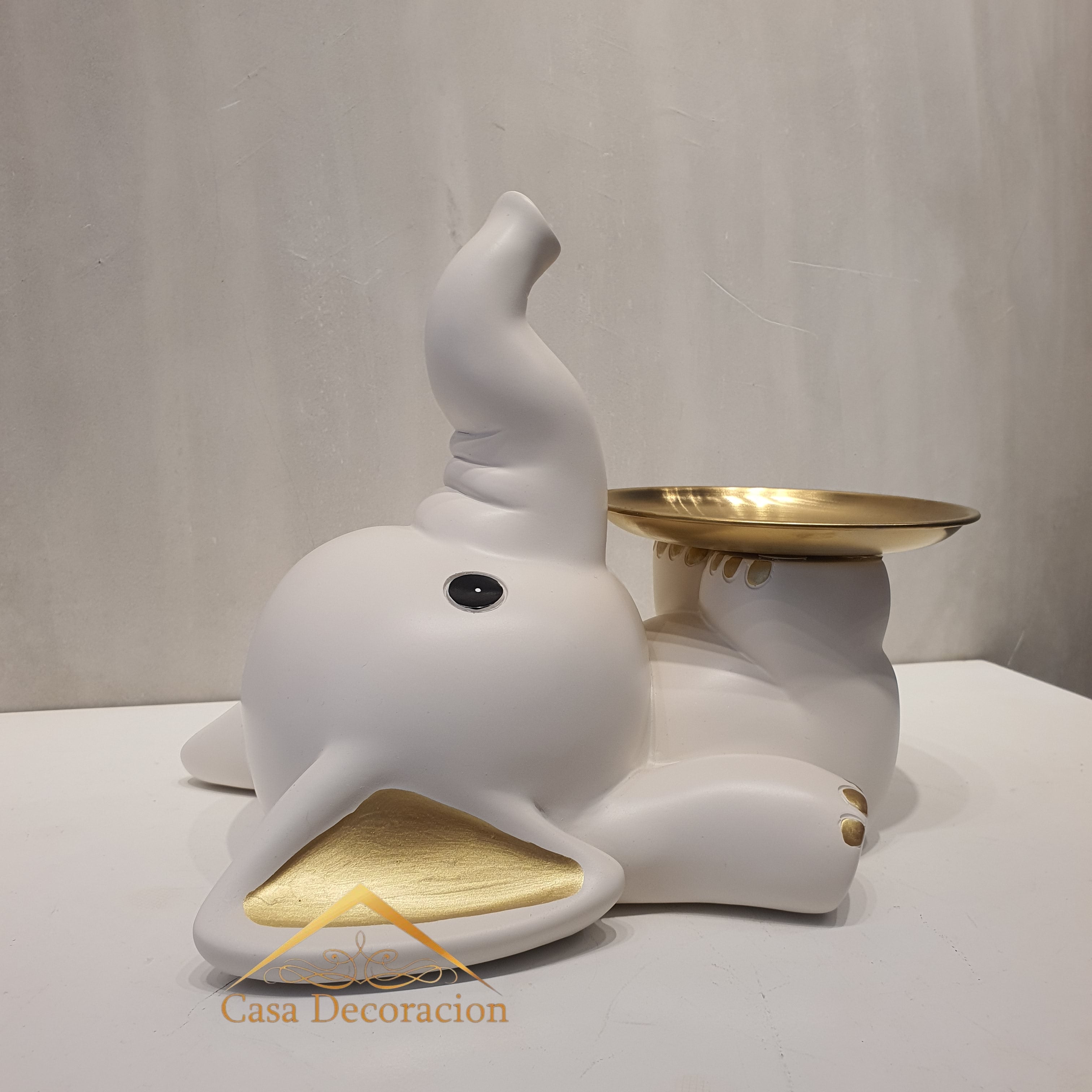 White Laying Elephant Organizer