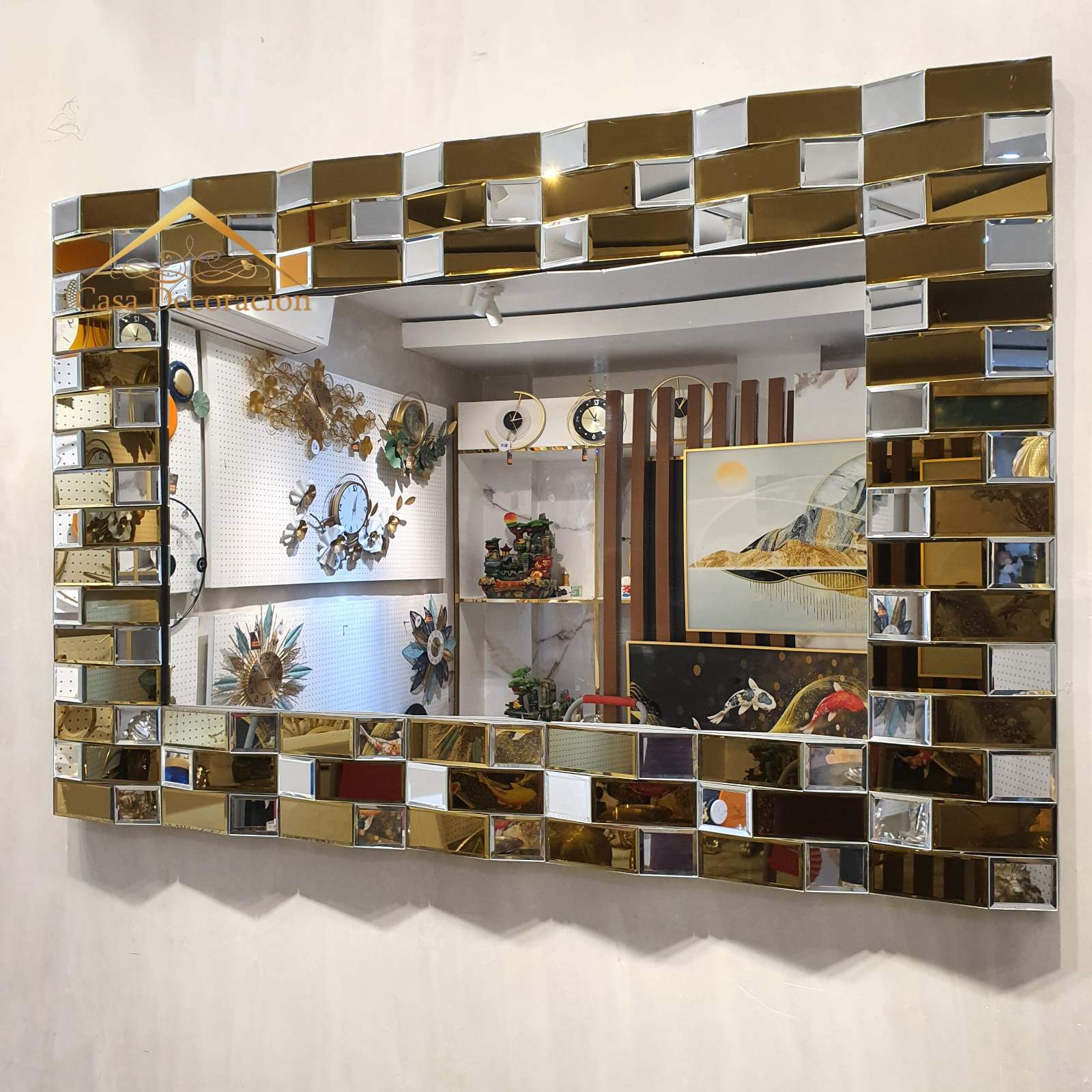 Luxury Two Toned Rectangular Mirror